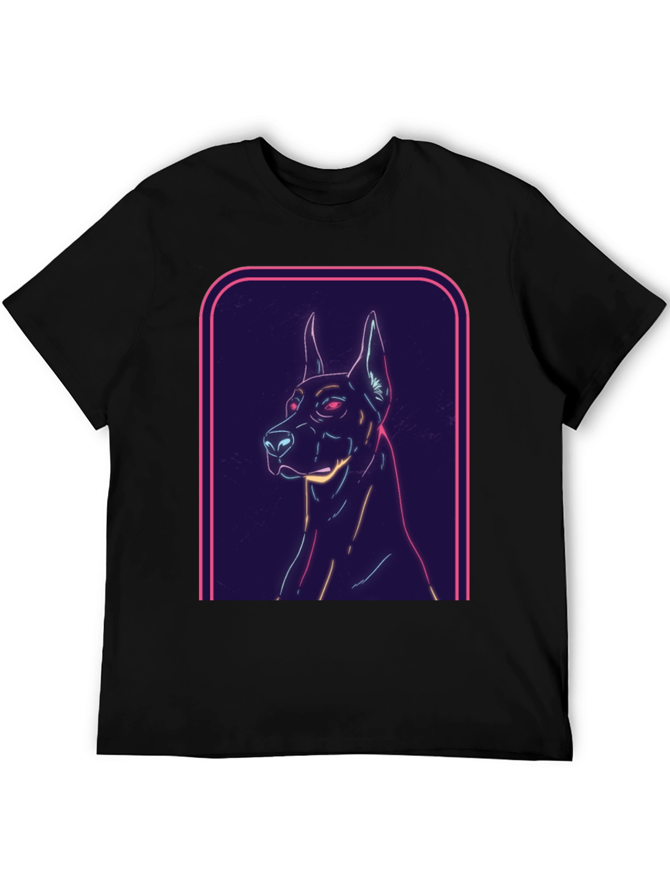 Neon Dog Graphic Tee - Cool Canine Design