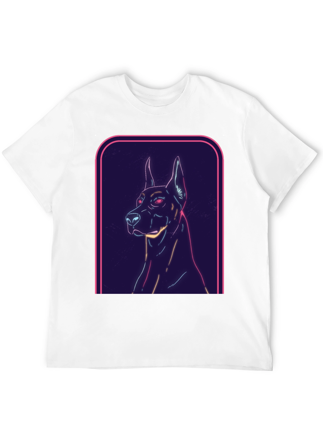 Neon Dog Graphic Tee - Cool Canine Design