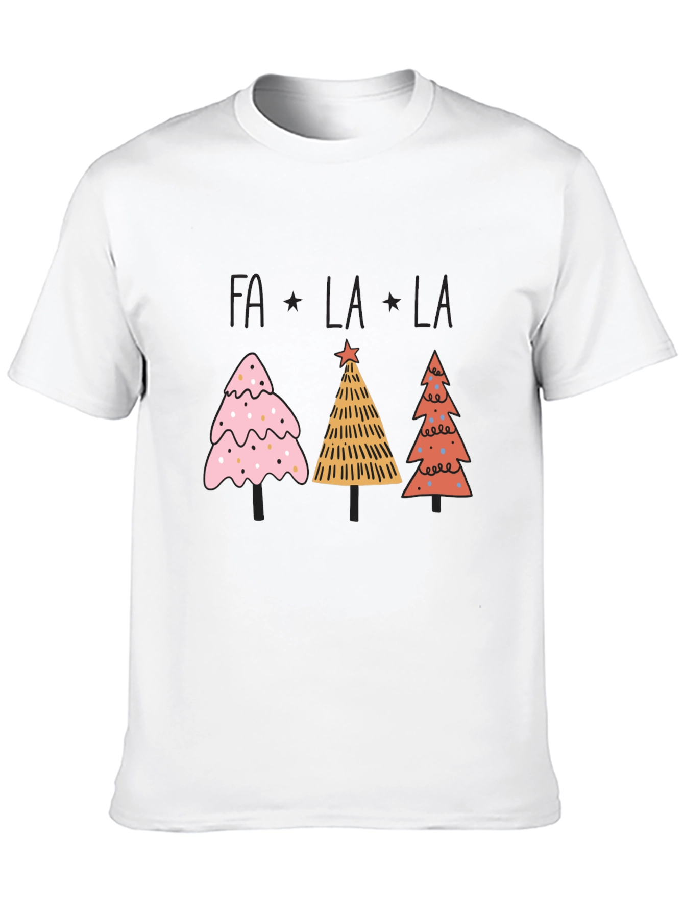 Festive Fa La La Christmas Tree Graphic Tee