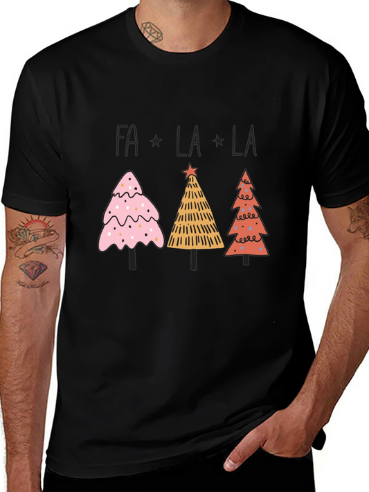 Festive Fa La La Christmas Tree Graphic Tee