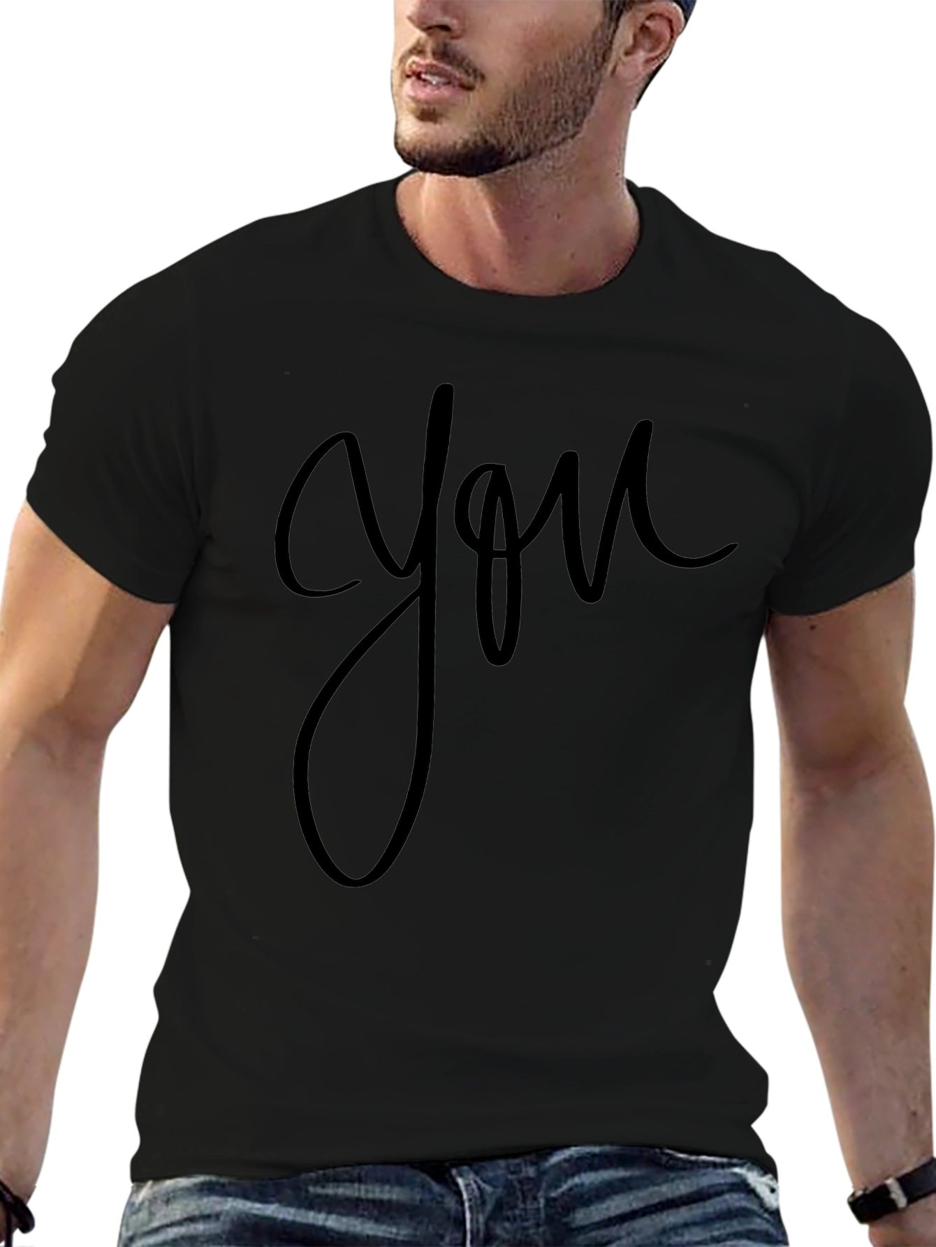 Minimalist You Graphic Black T-Shirt