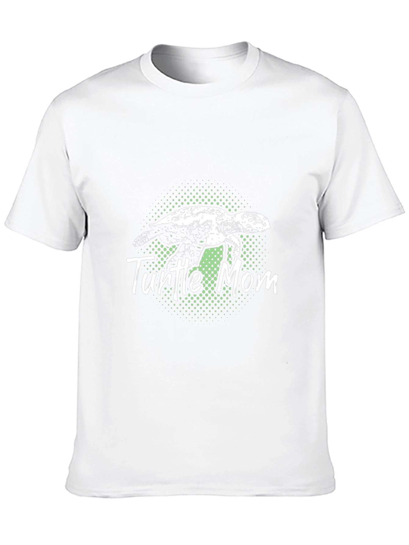 Turtle Mom Graphic Tee - Black Cotton T-Shirt