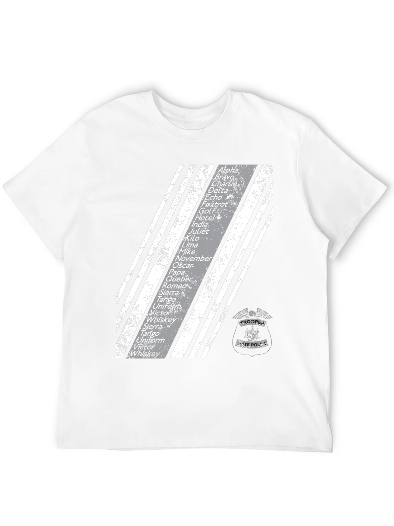 Trooper State Police Phonetic Alphabet T-Shirt