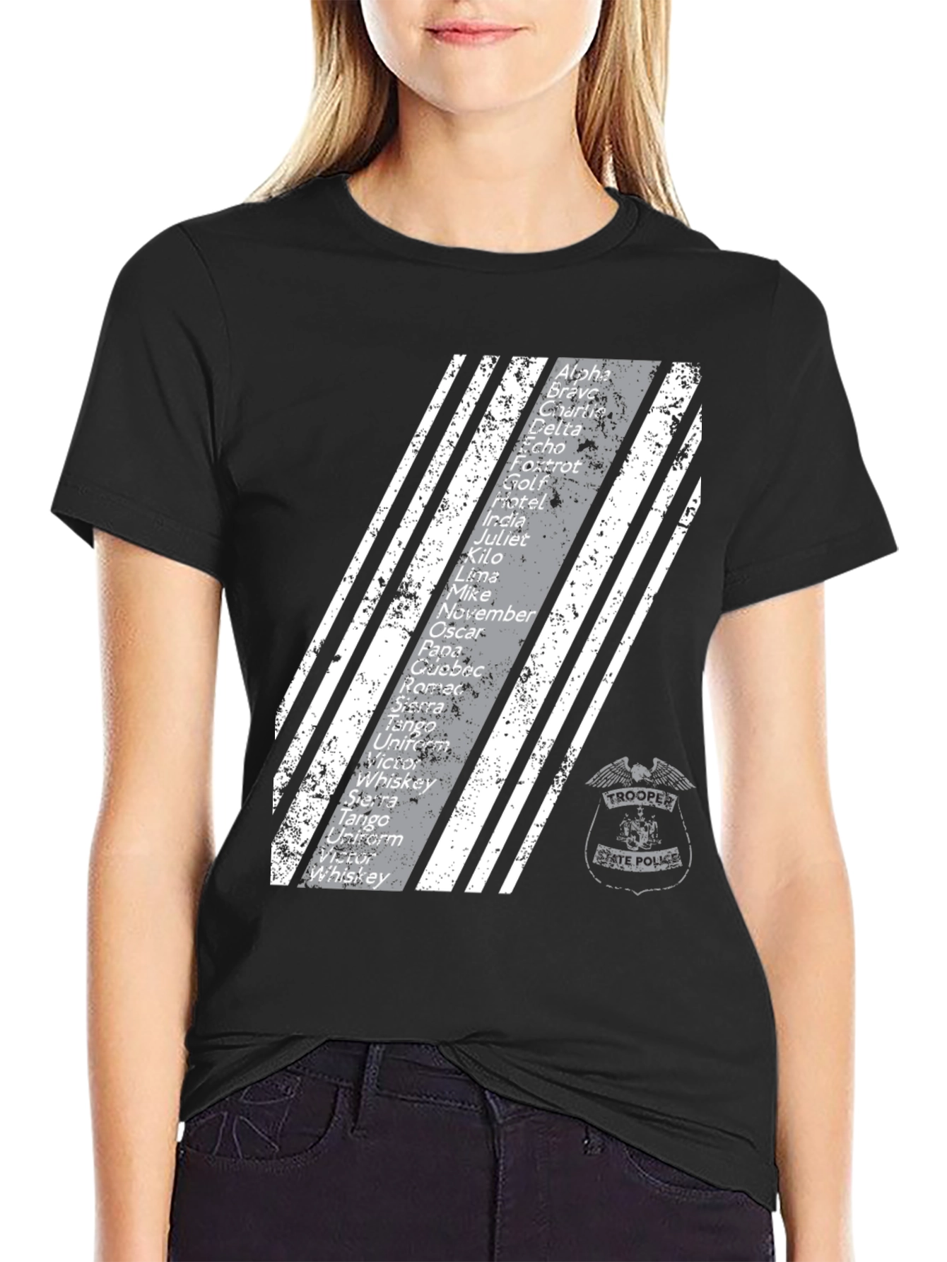 Trooper State Police Phonetic Alphabet T-Shirt
