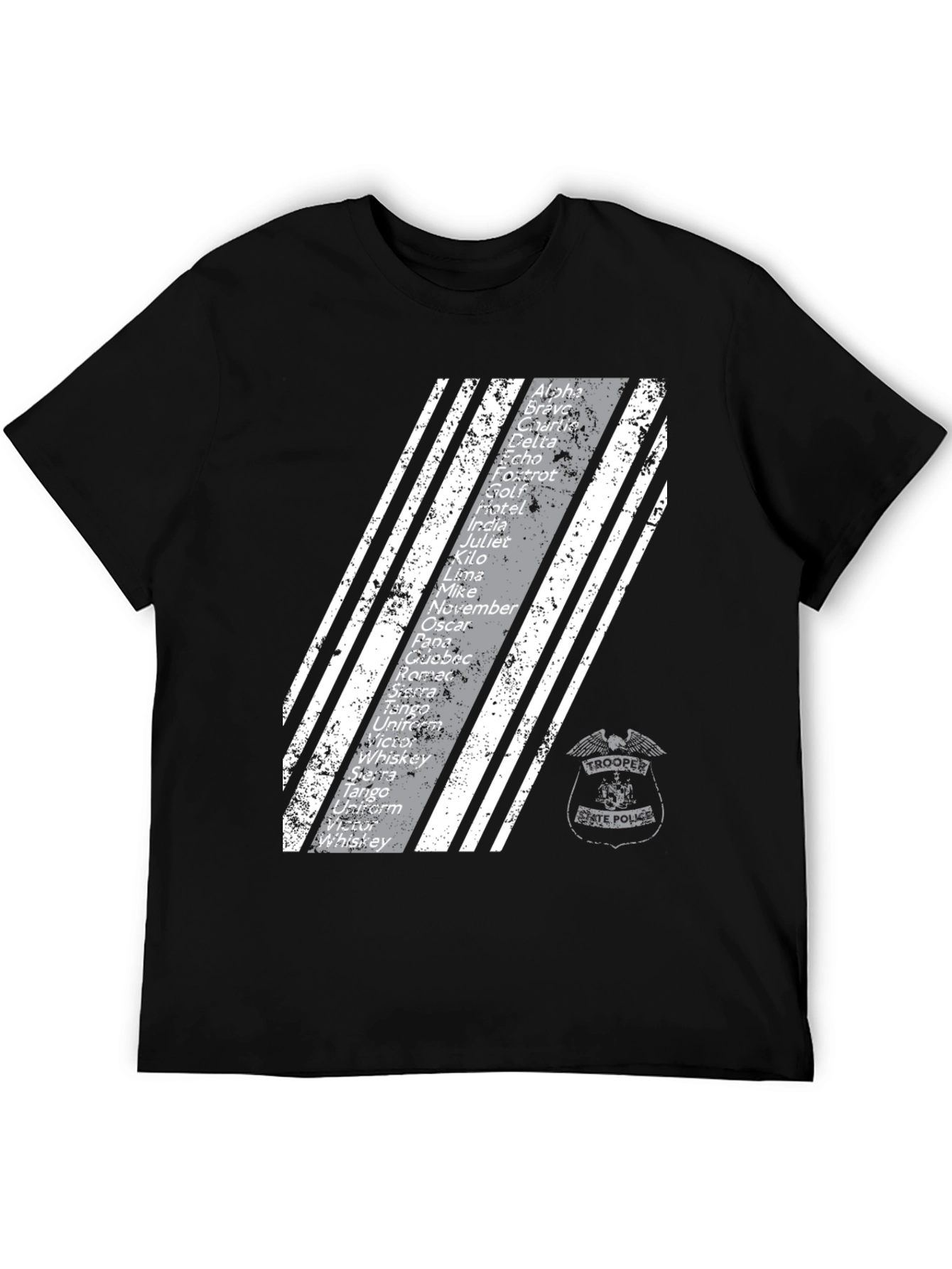 Trooper State Police Phonetic Alphabet T-Shirt