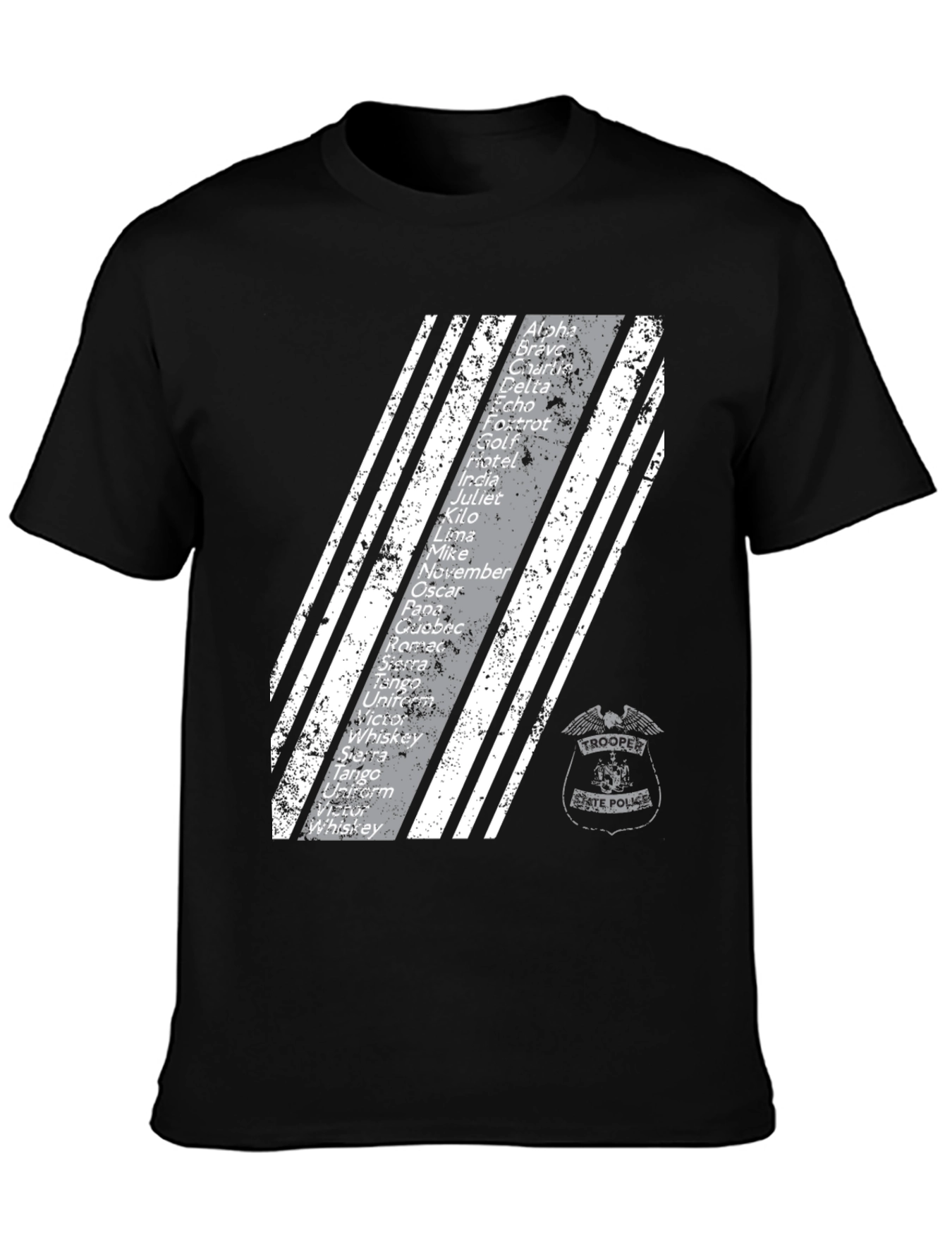 Trooper State Police Phonetic Alphabet T-Shirt