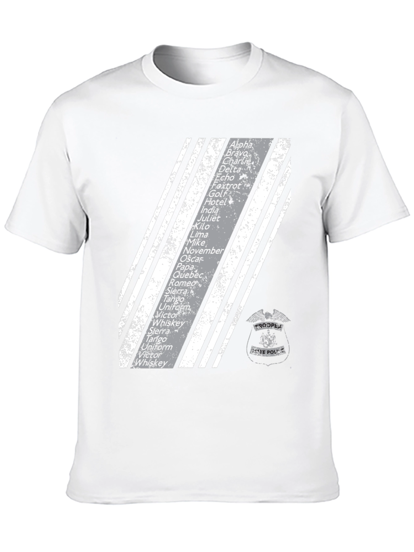 Trooper State Police Phonetic Alphabet T-Shirt