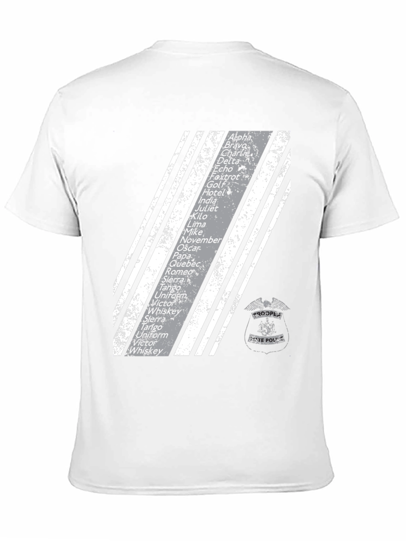 Trooper State Police Phonetic Alphabet T-Shirt