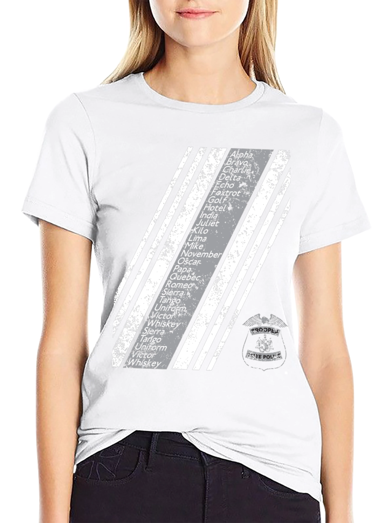Trooper State Police Phonetic Alphabet T-Shirt