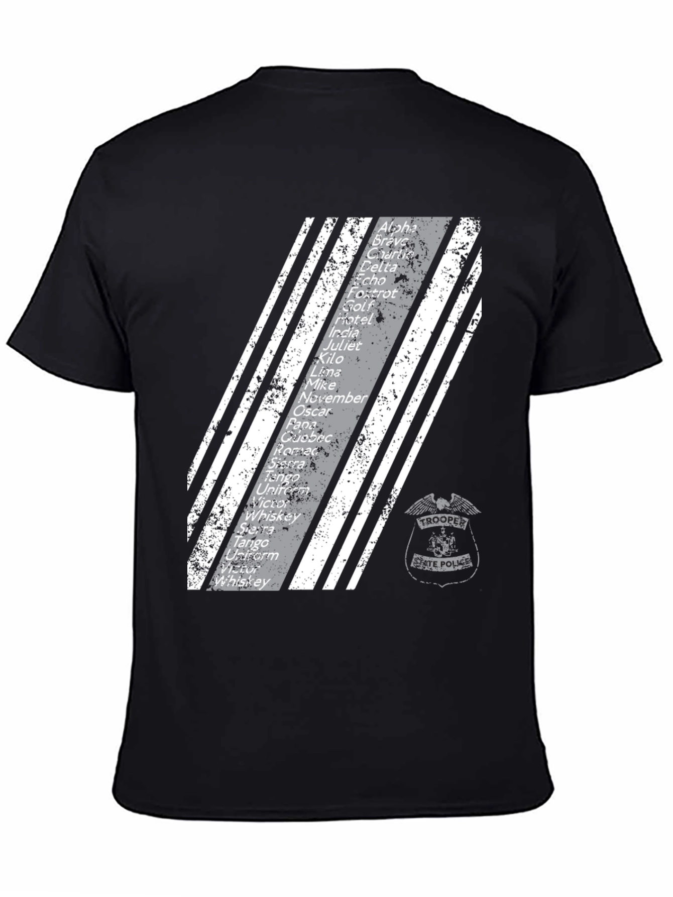 Trooper State Police Phonetic Alphabet T-Shirt