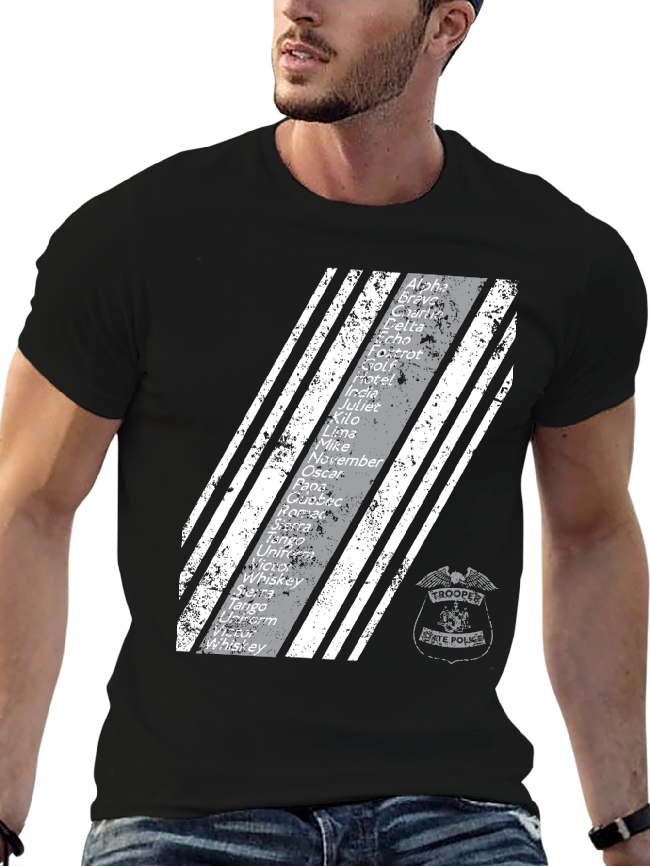 Trooper State Police Phonetic Alphabet T-Shirt