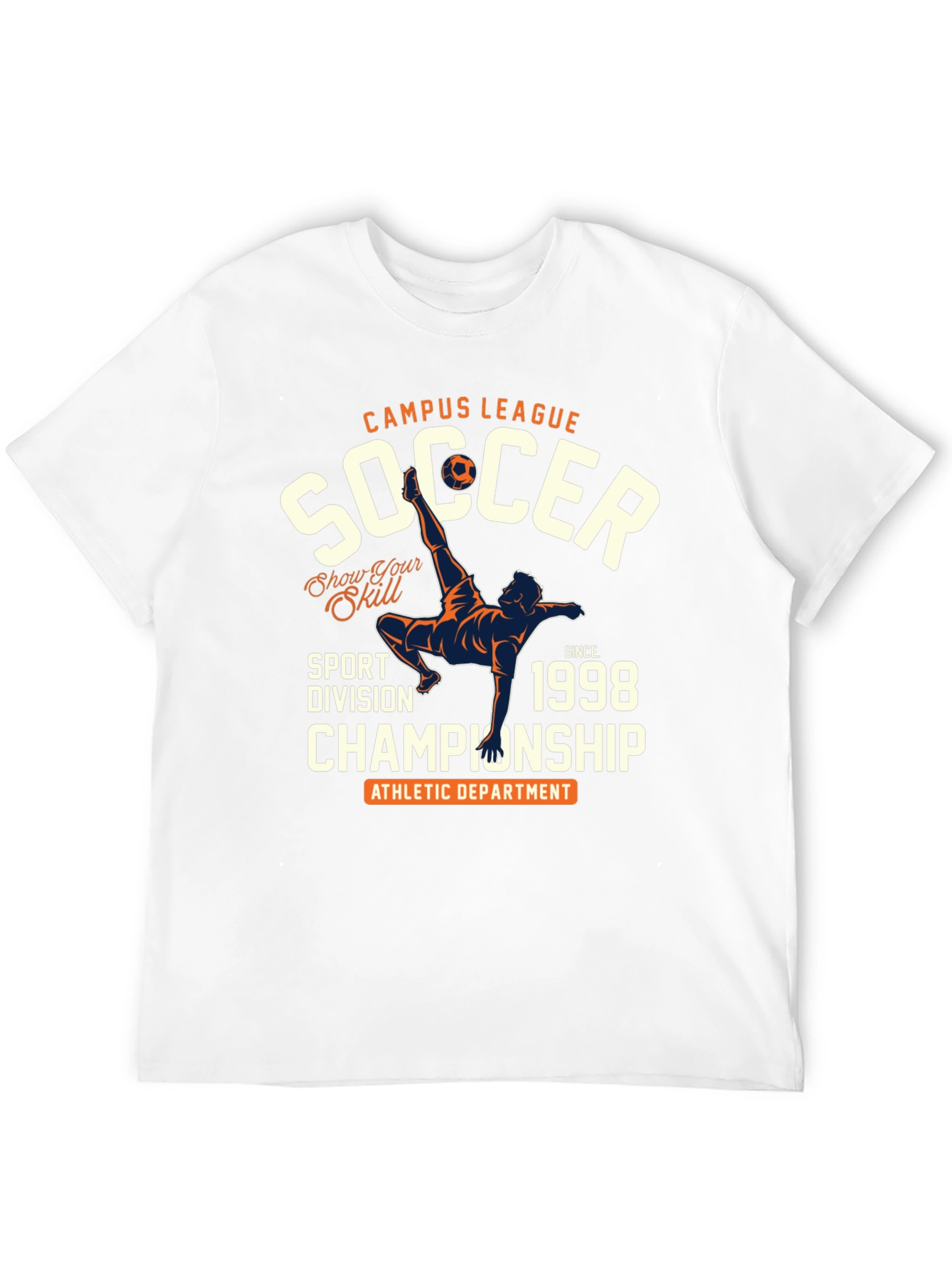 Campus League Soccer Championship Black T-Shirt