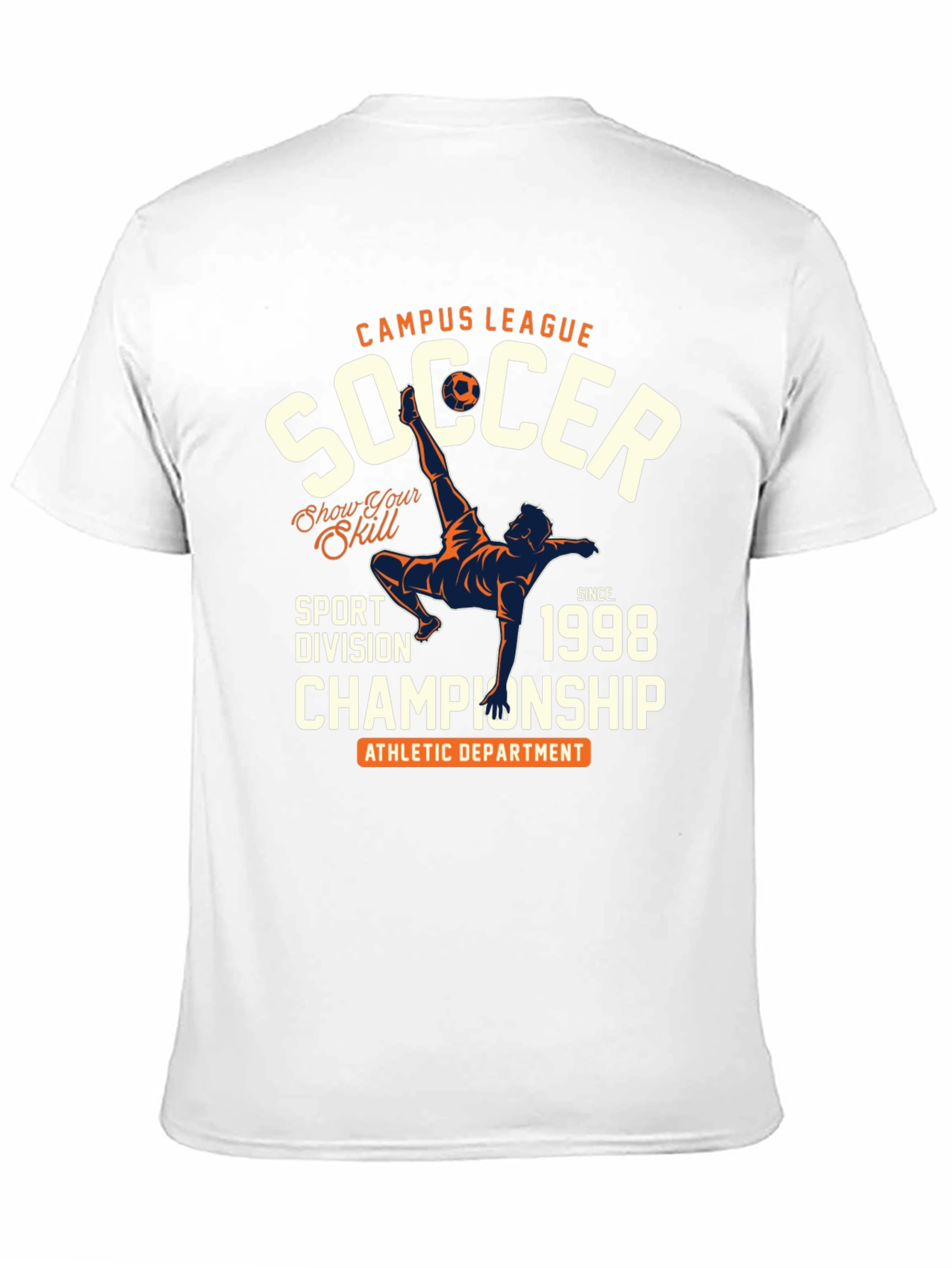 Campus League Soccer Championship Black T-Shirt