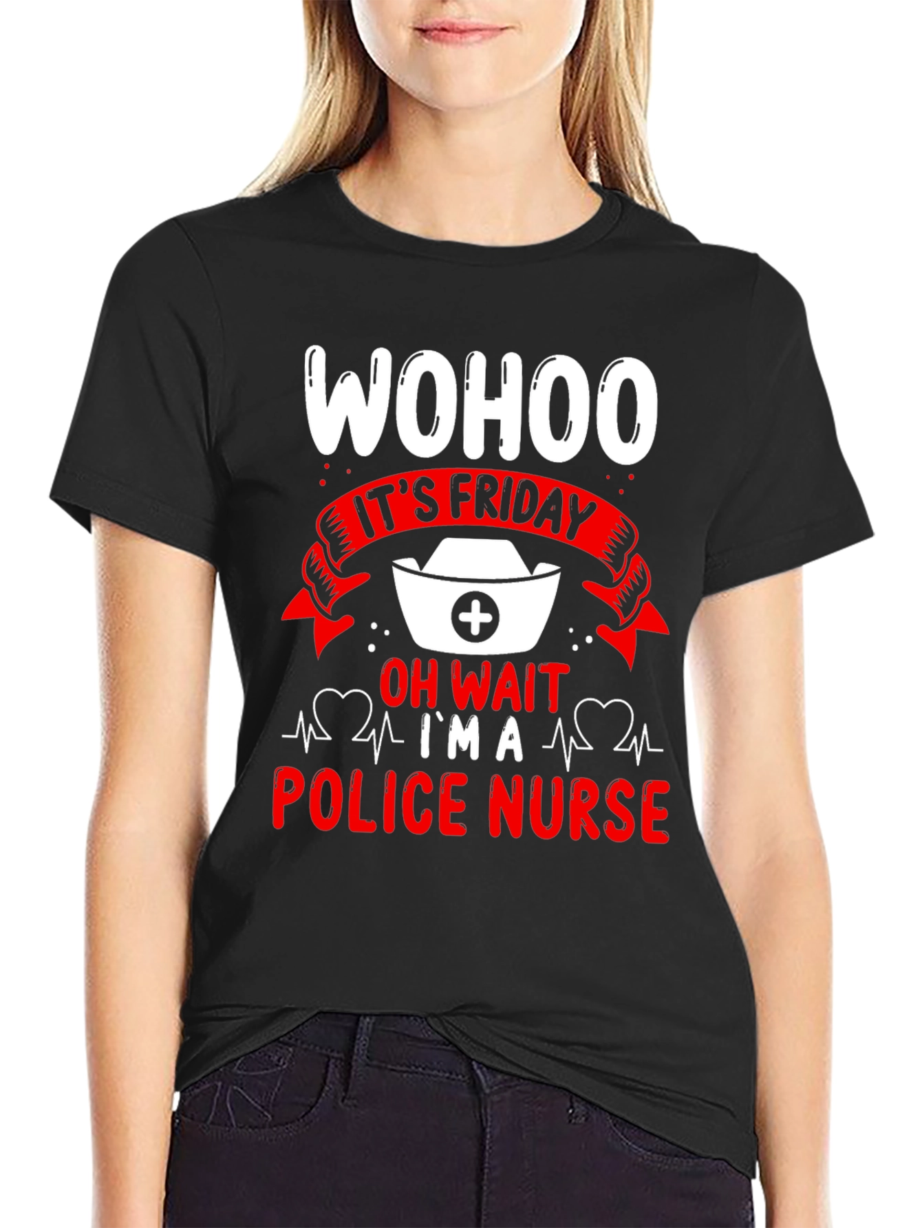 Police Nurse Friday Humor T-Shirt