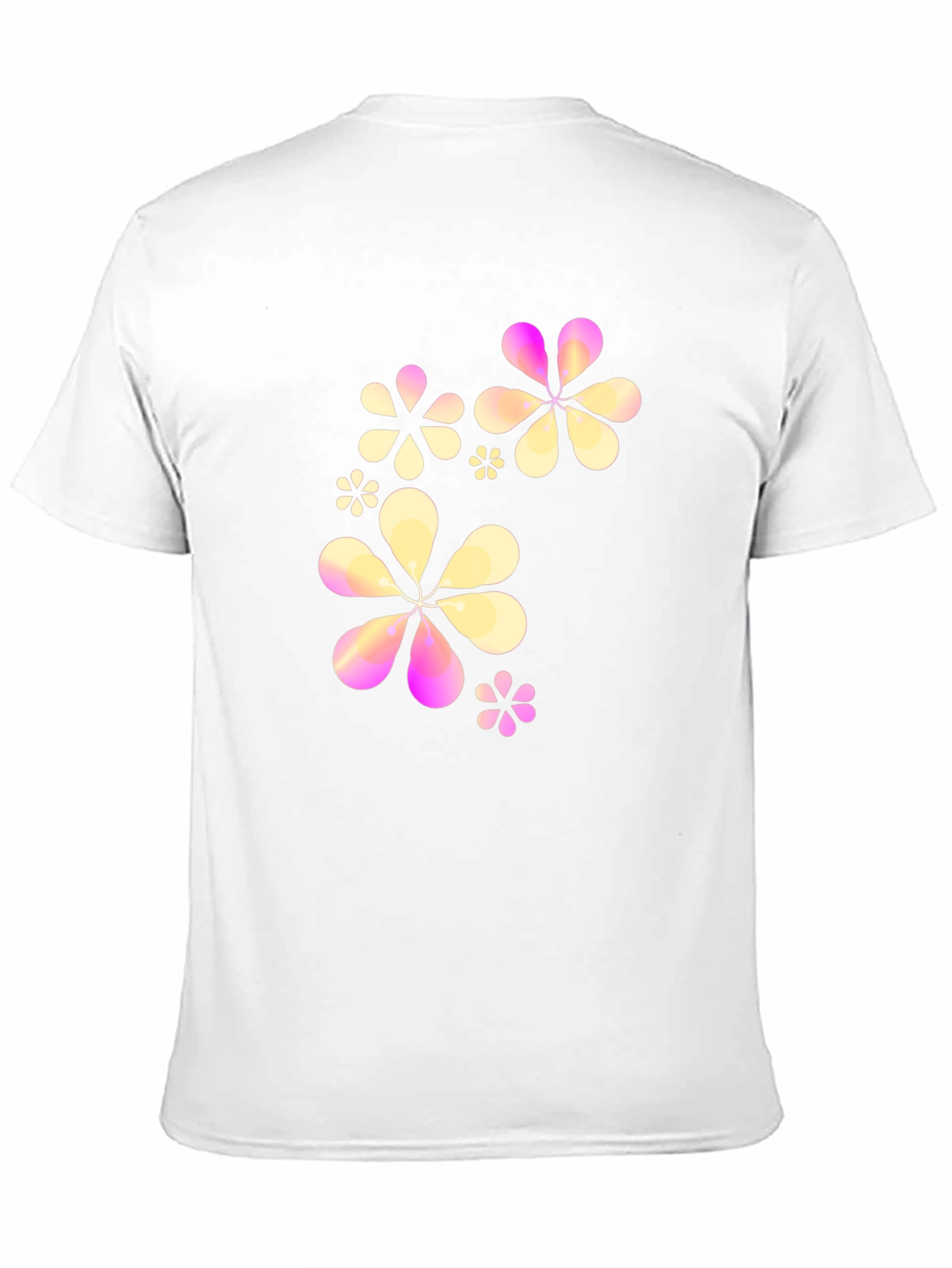 Floral Graphic Print Black Crew Neck T-Shirt