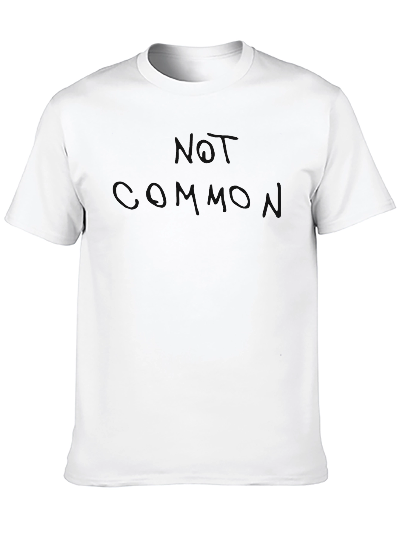 Mens Solid Black Crew Neck T-Shirt