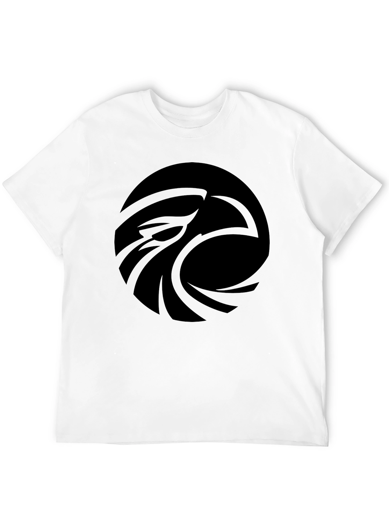 Mens Black T-Shirt with Abstract Eagle Design