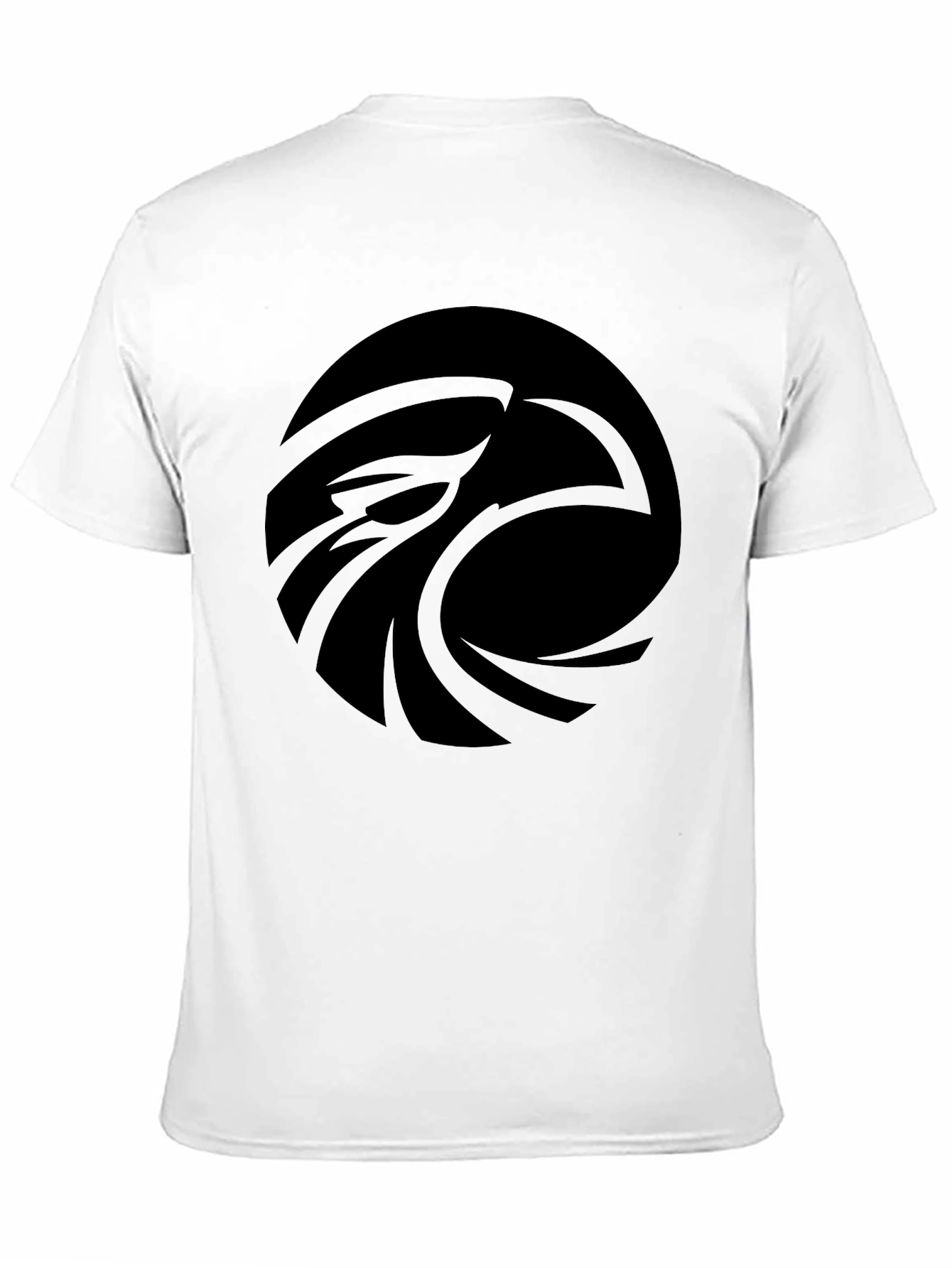 Mens Black T-Shirt with Abstract Eagle Design