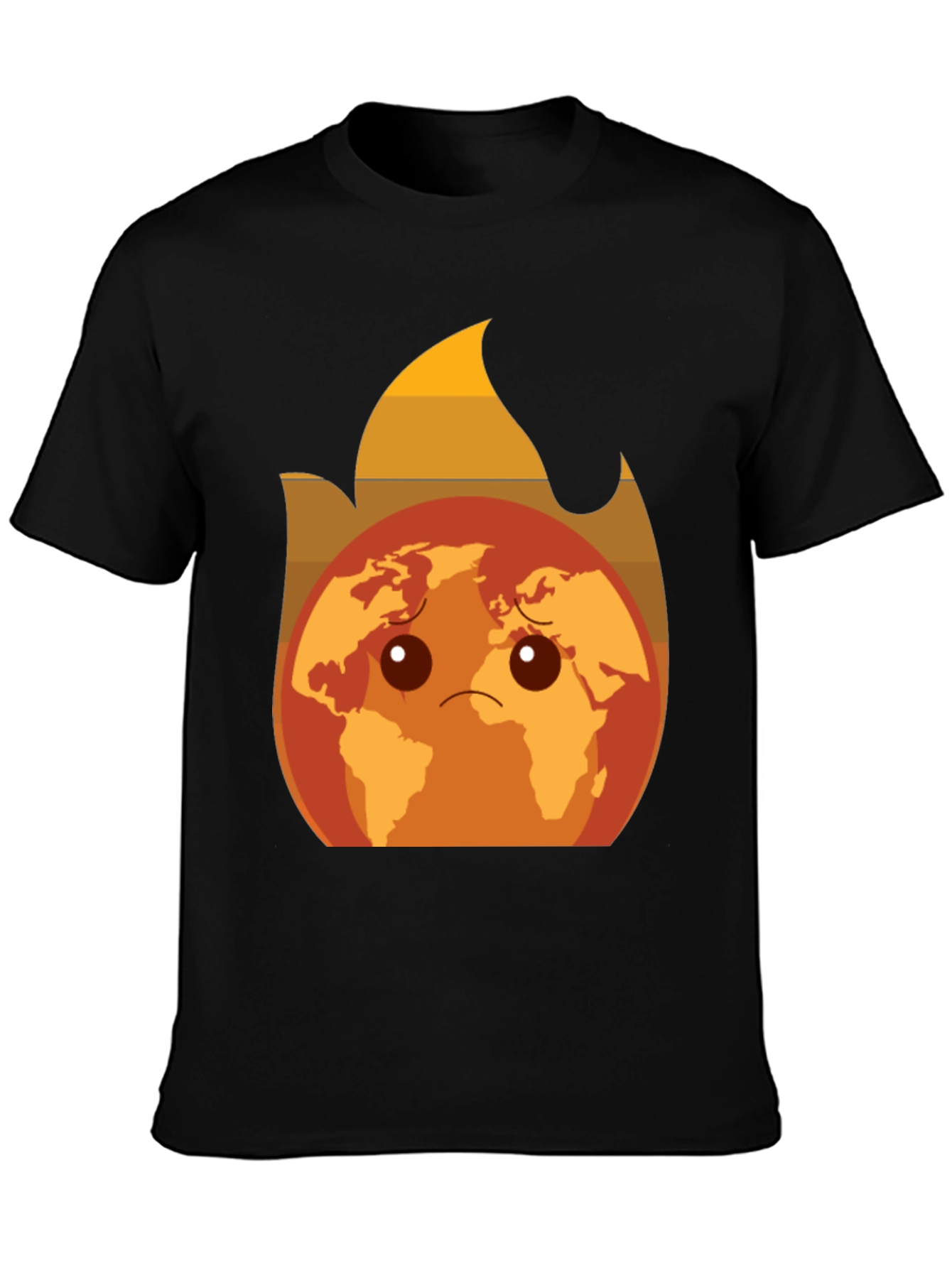 Earth on Fire Graphic Tee - Global Warming Awareness
