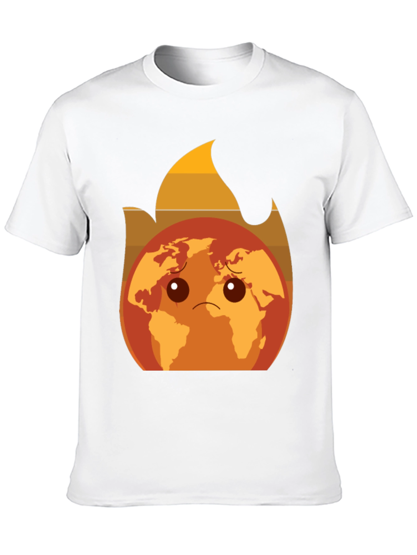 Earth on Fire Graphic Tee - Global Warming Awareness