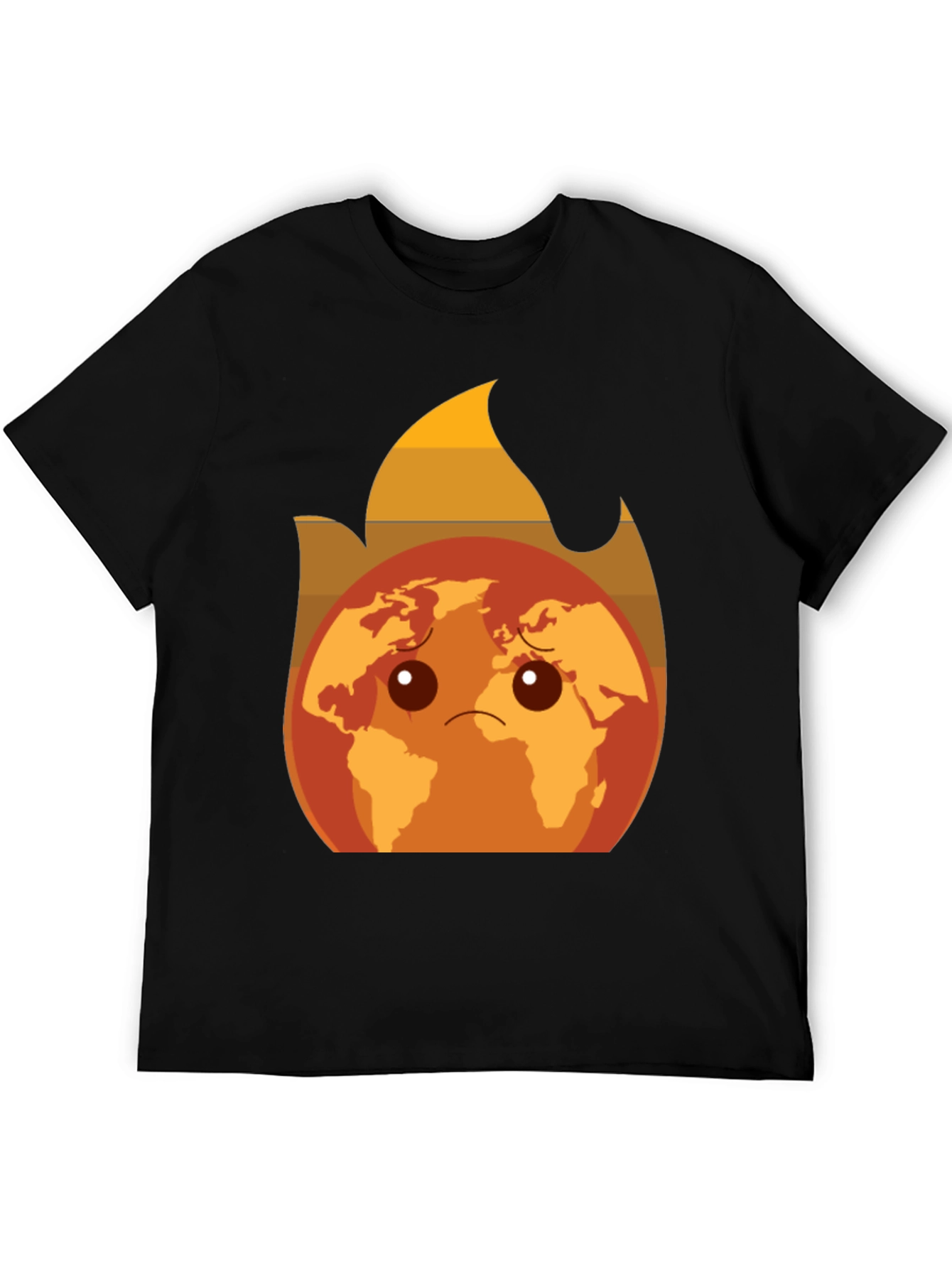 Earth on Fire Graphic Tee - Global Warming Awareness
