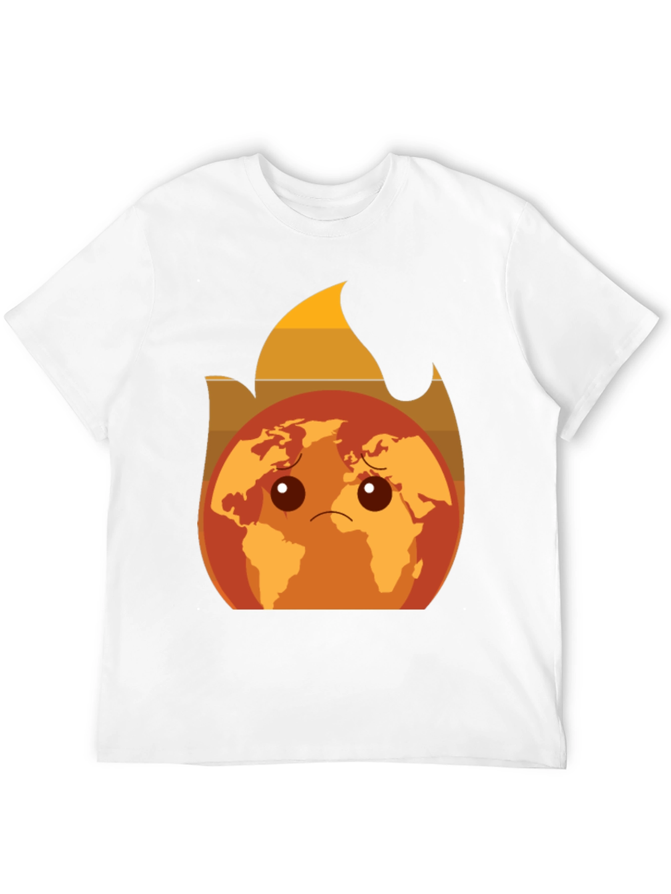 Earth on Fire Graphic Tee - Global Warming Awareness