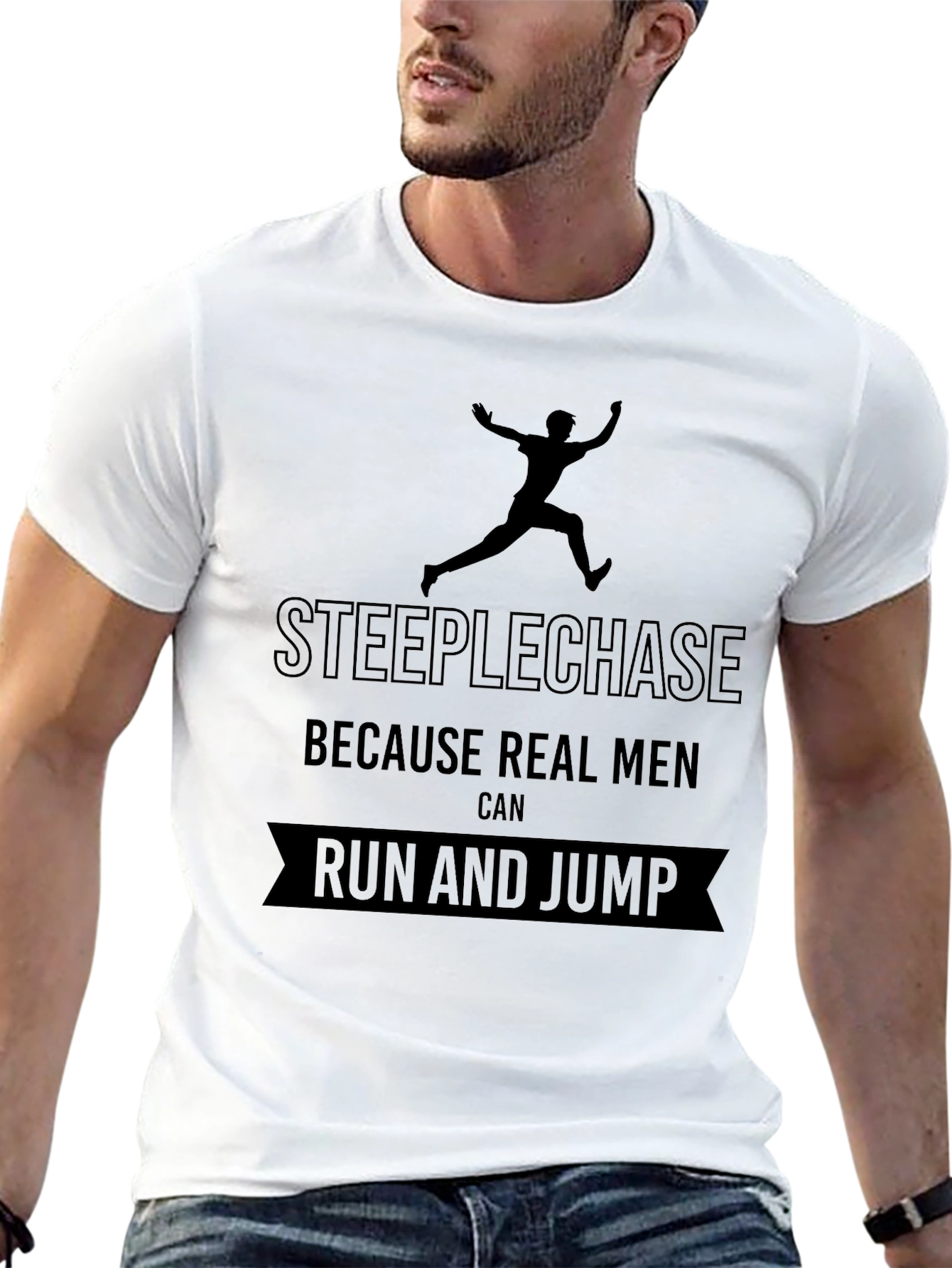 Steeplechase Real Men Run and Jump T-Shirt