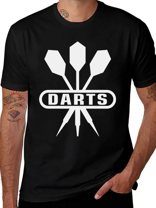 Darts Graphic T-Shirt - Black Cotton Tee