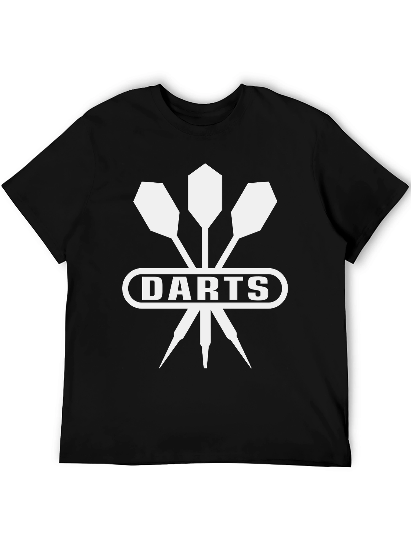 Darts Graphic T-Shirt - Black Cotton Tee