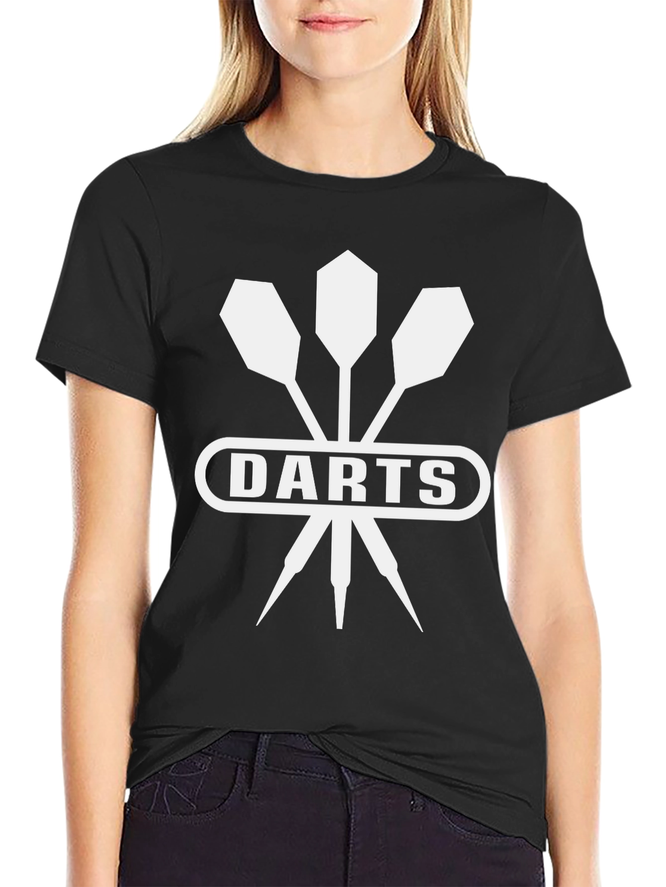 Darts Graphic T-Shirt - Black Cotton Tee
