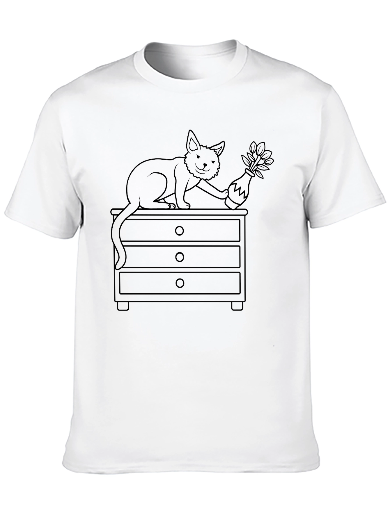 Cat and Vase T-Shirt
