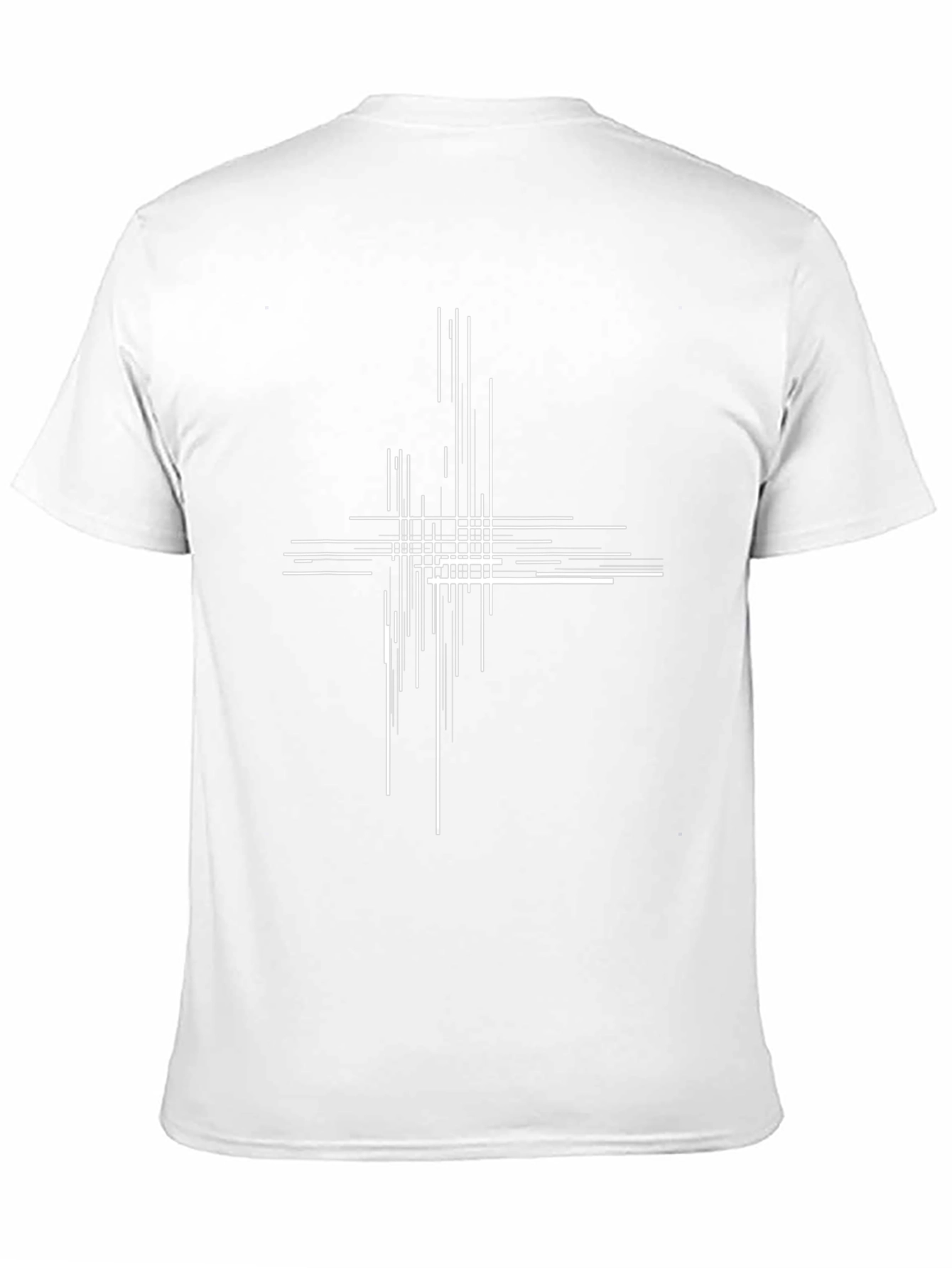 Abstract Line Art Black T-Shirt