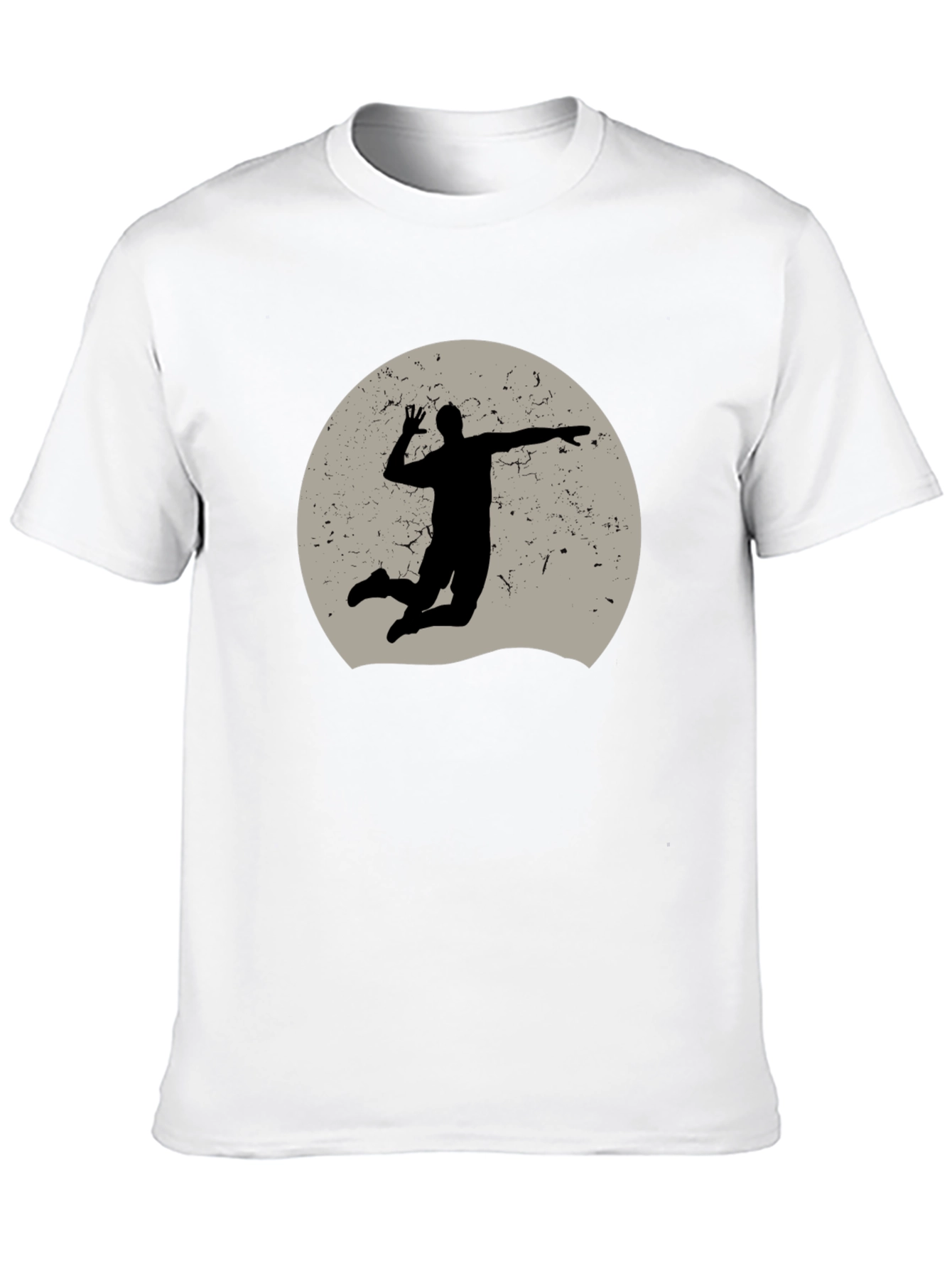 Volleyball Silhouette Graphic Tee - Black