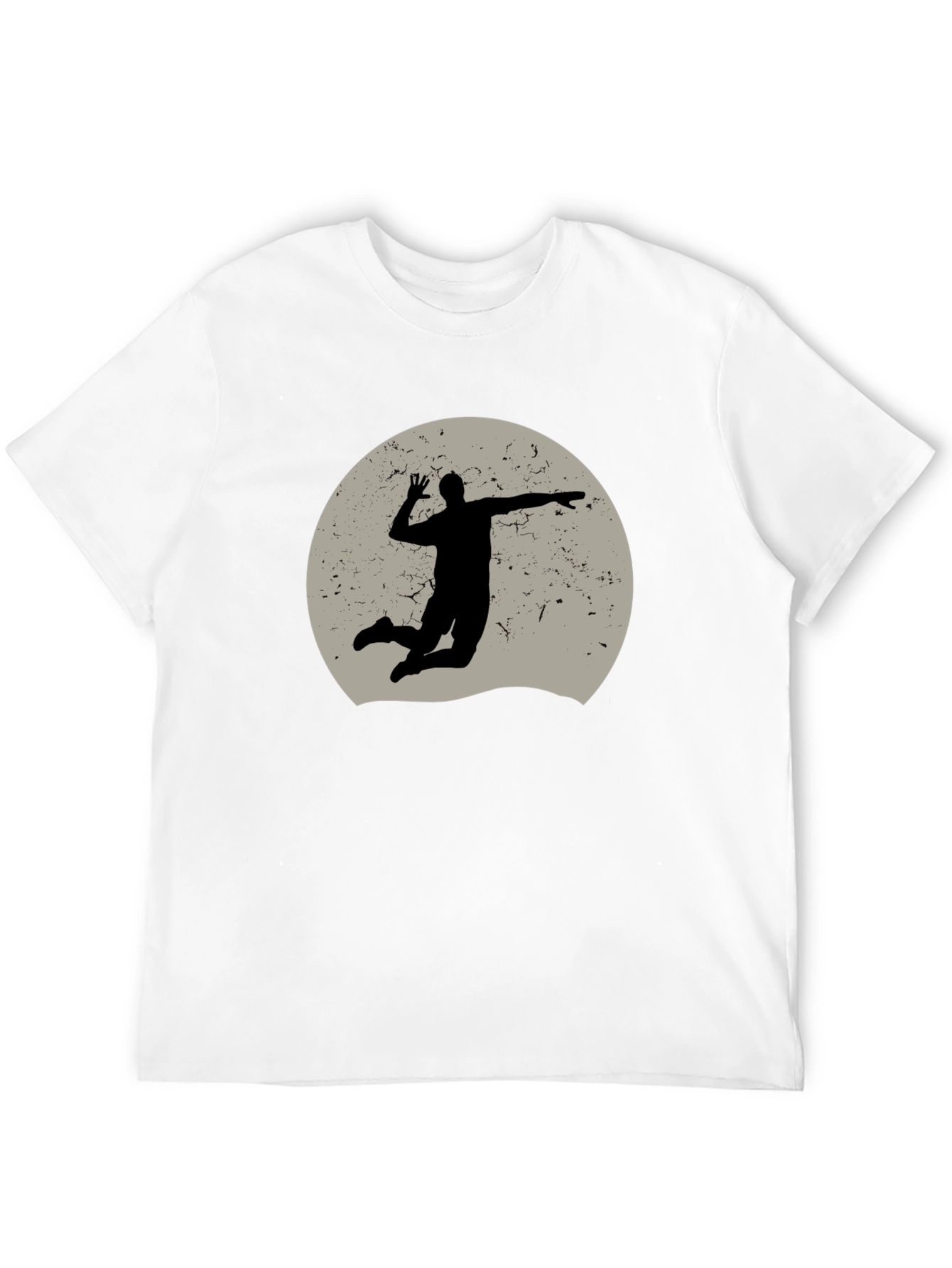 Volleyball Silhouette Graphic Tee - Black