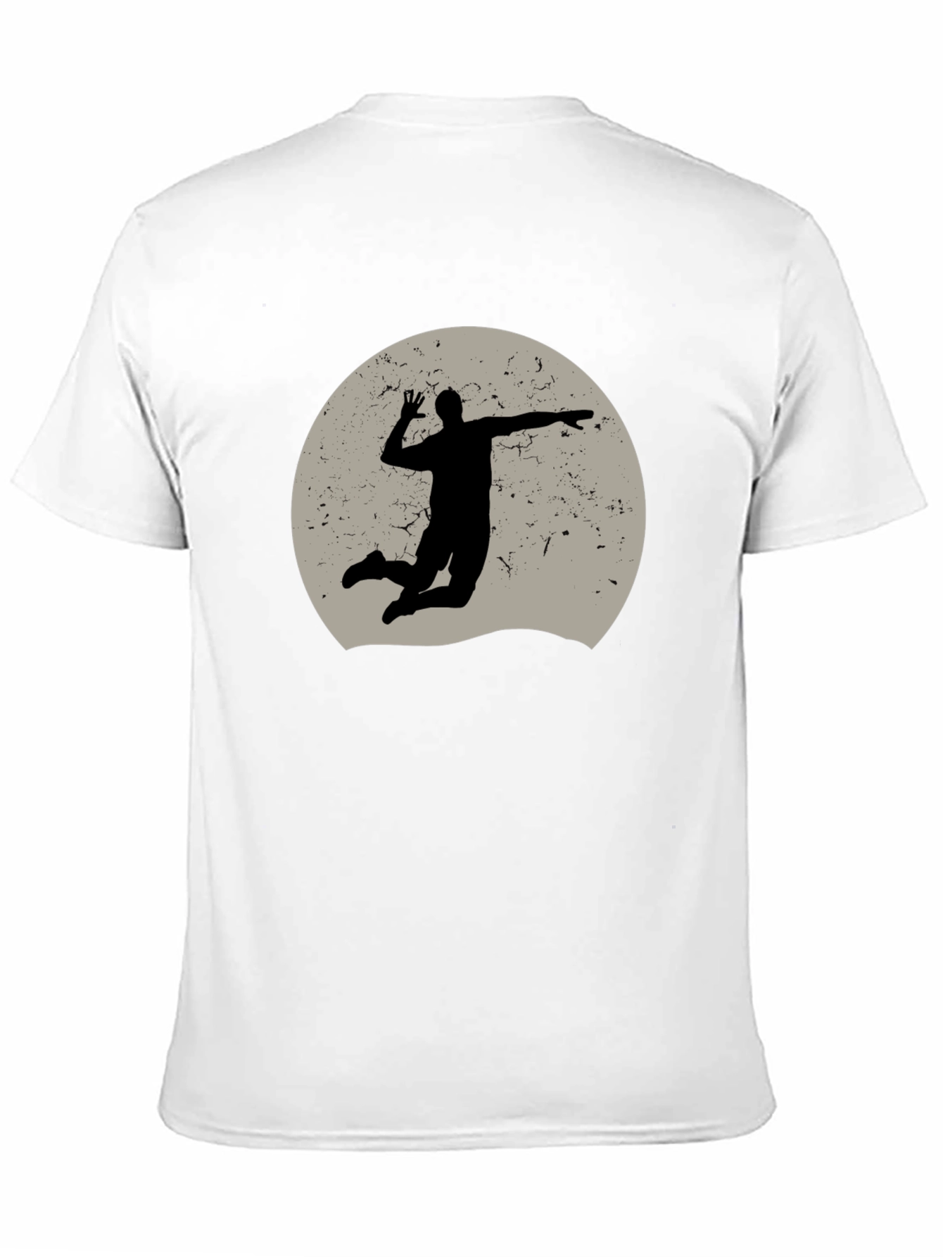 Volleyball Silhouette Graphic Tee - Black