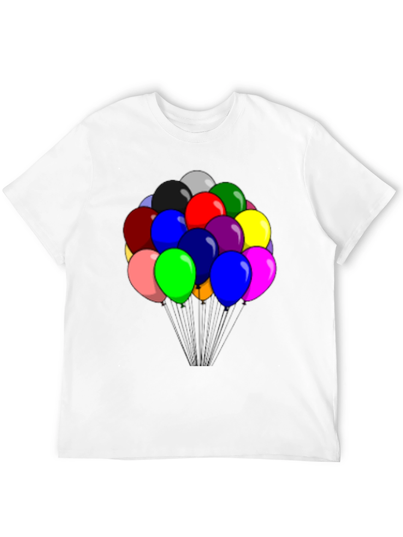 Balloon Graphic Tee - Black Cotton Comfort