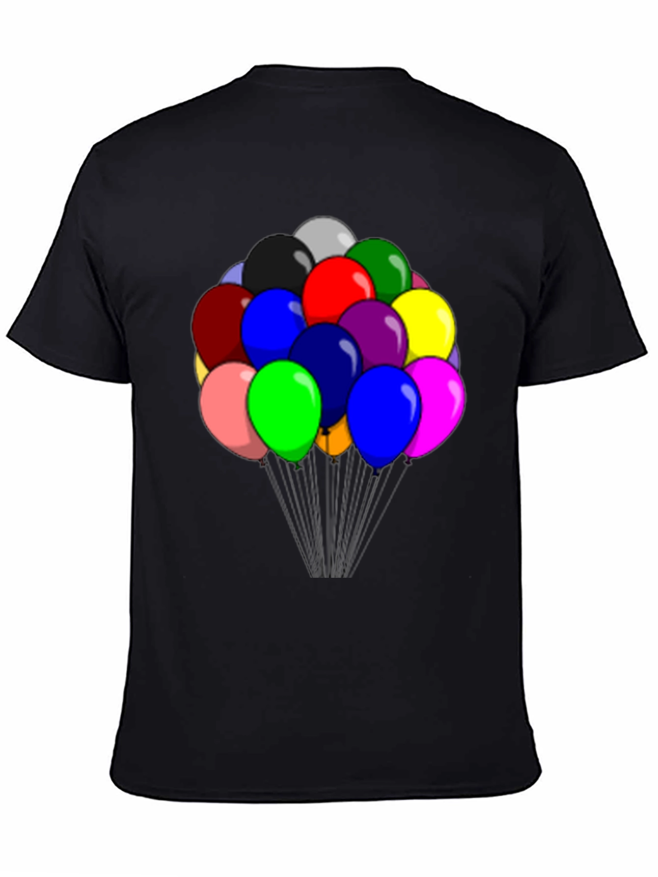 Balloon Graphic Tee - Black Cotton Comfort