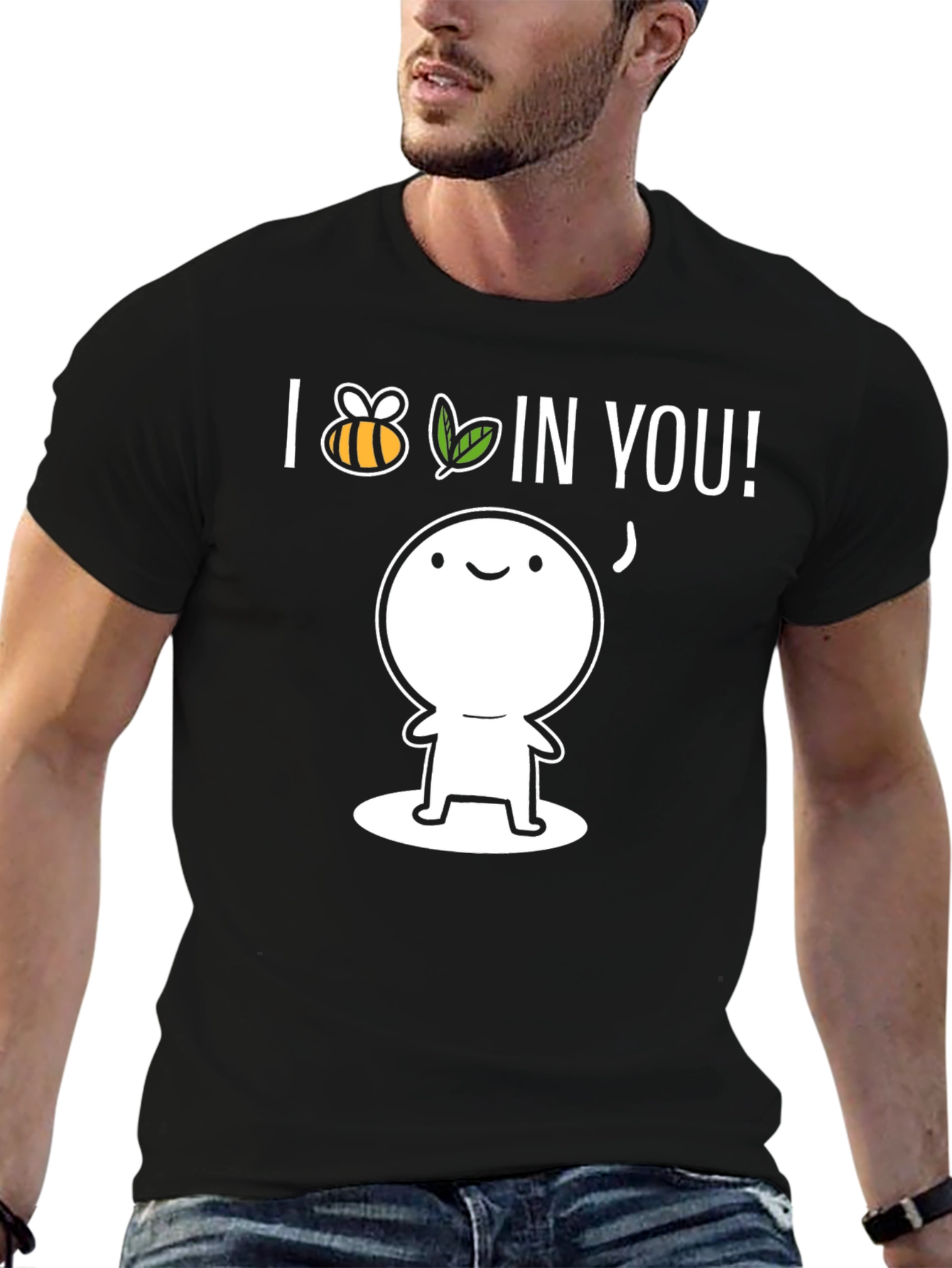 I Bee-lieve in You Black Graphic T-Shirt