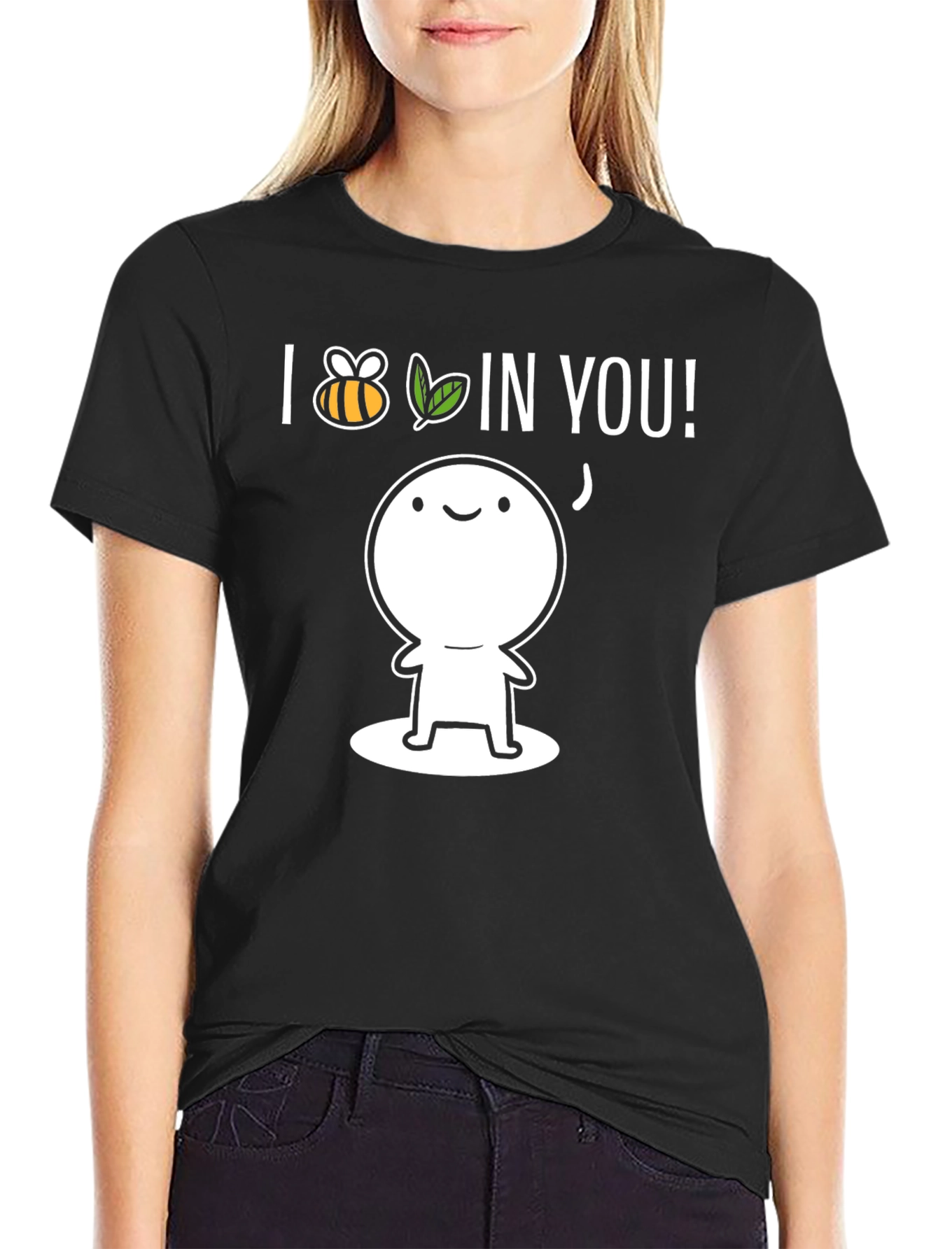 I Bee-lieve in You Black Graphic T-Shirt