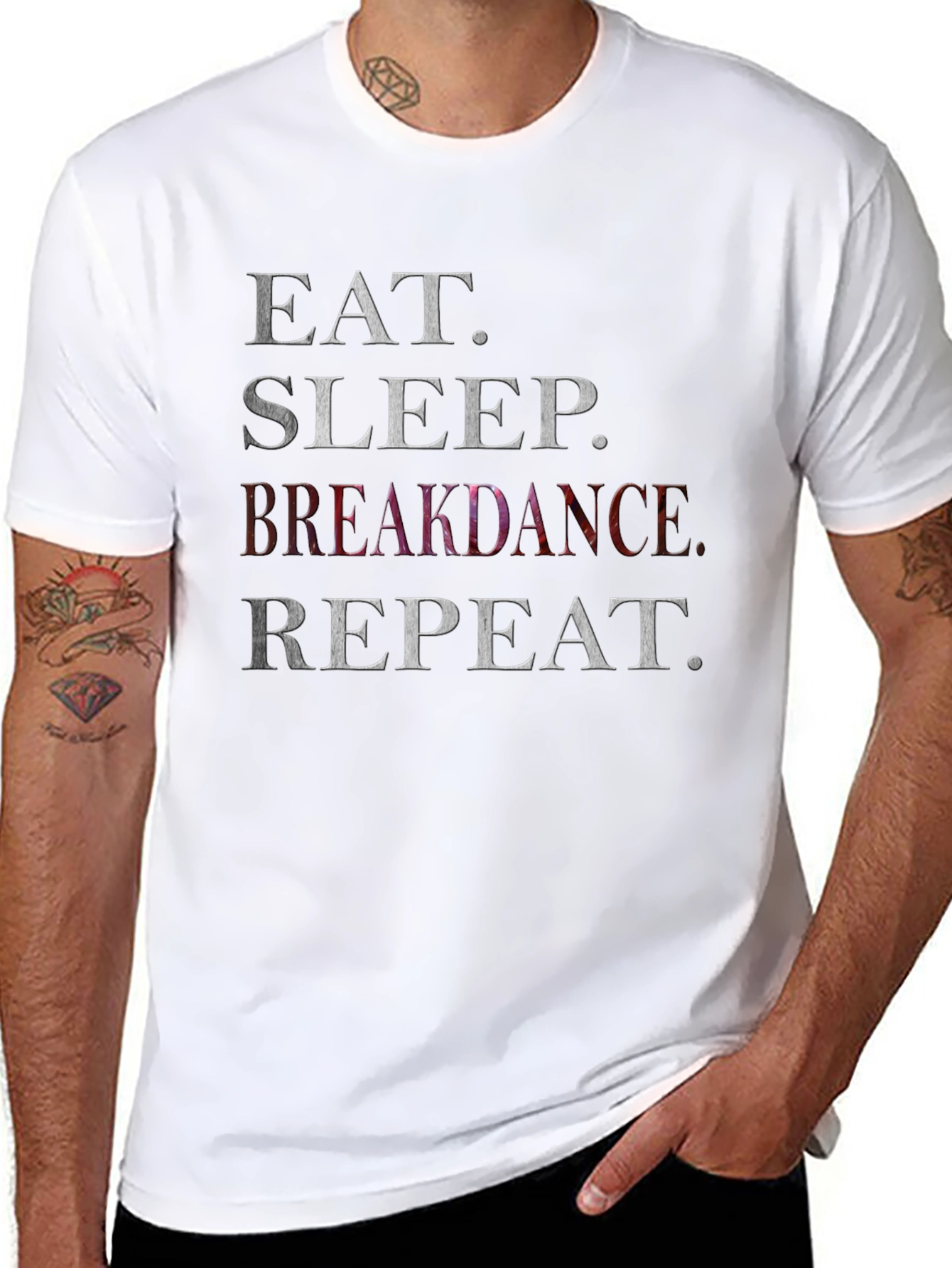 Eat Sleep Breakdance Repeat Graphic T-Shirt