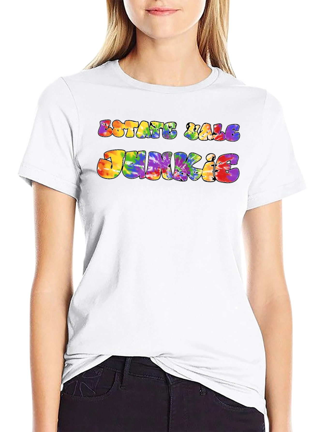 Estate Sale Junkie Tie-Dye Graphic T-Shirt