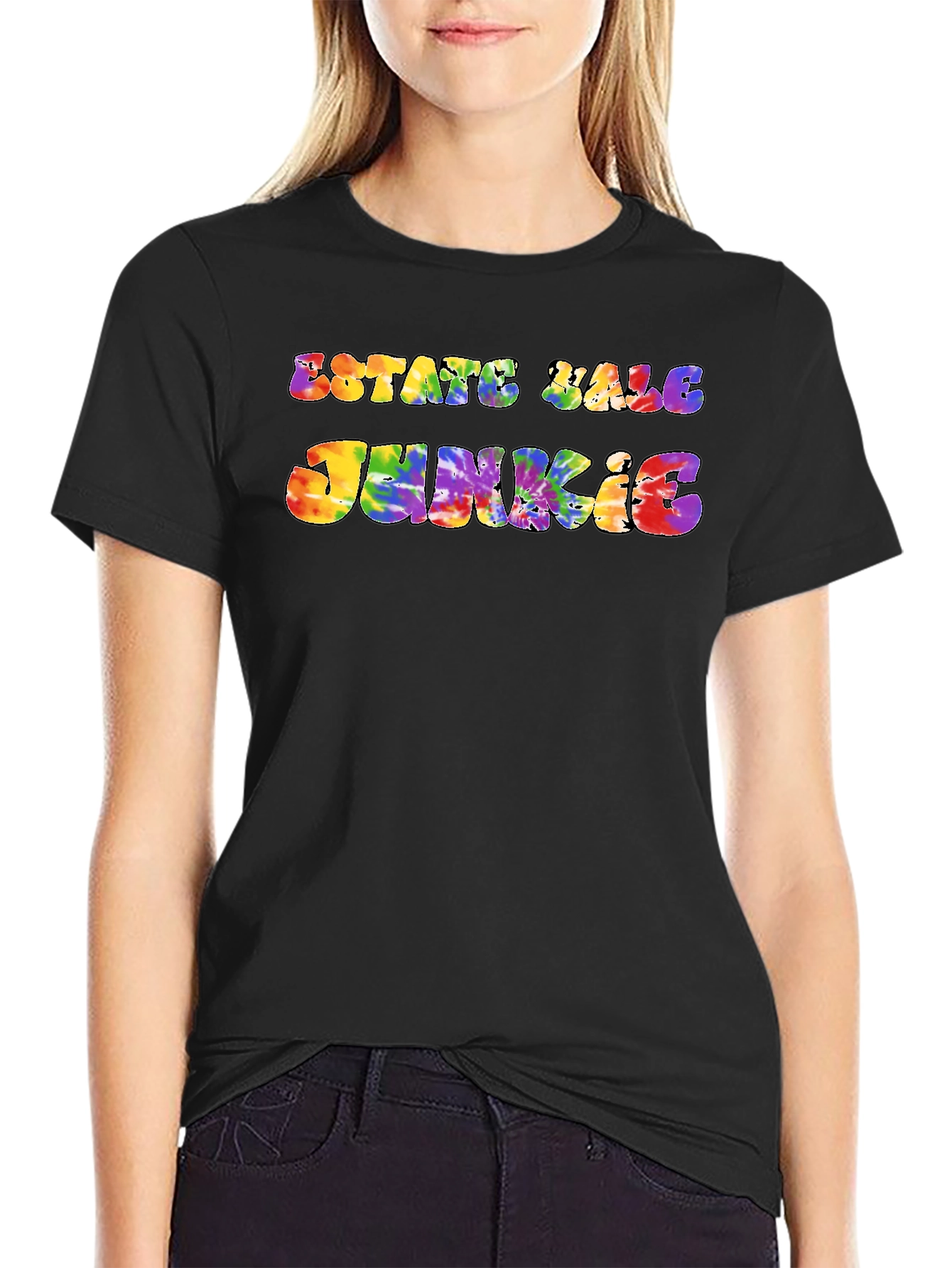 Estate Sale Junkie Tie-Dye Graphic T-Shirt