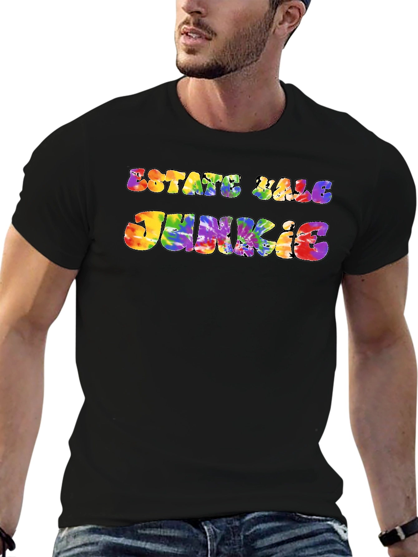 Estate Sale Junkie Tie-Dye Graphic T-Shirt