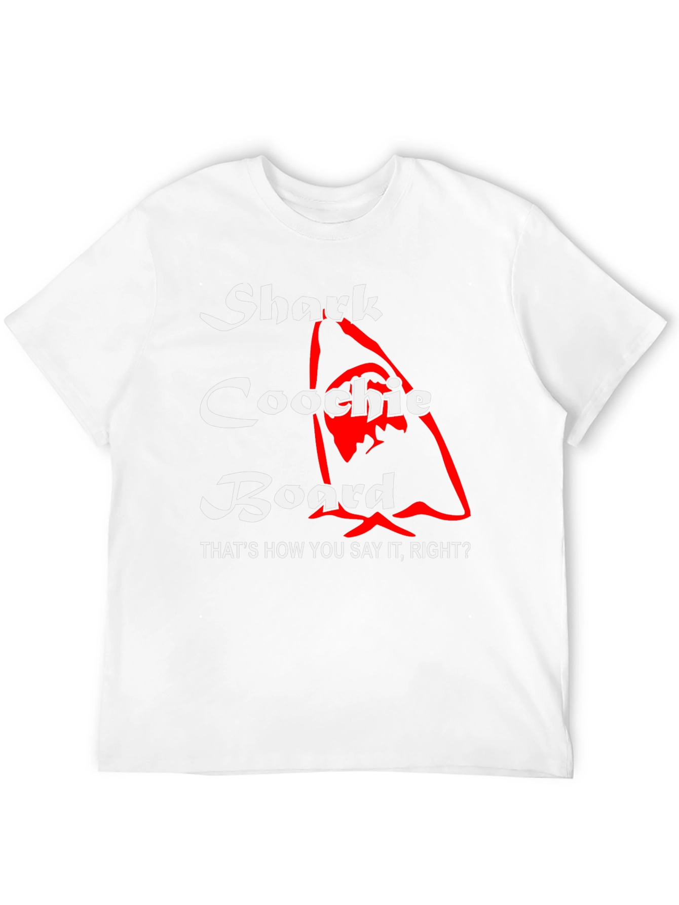 Shark Coochie Board T-Shirt - Humorous Design