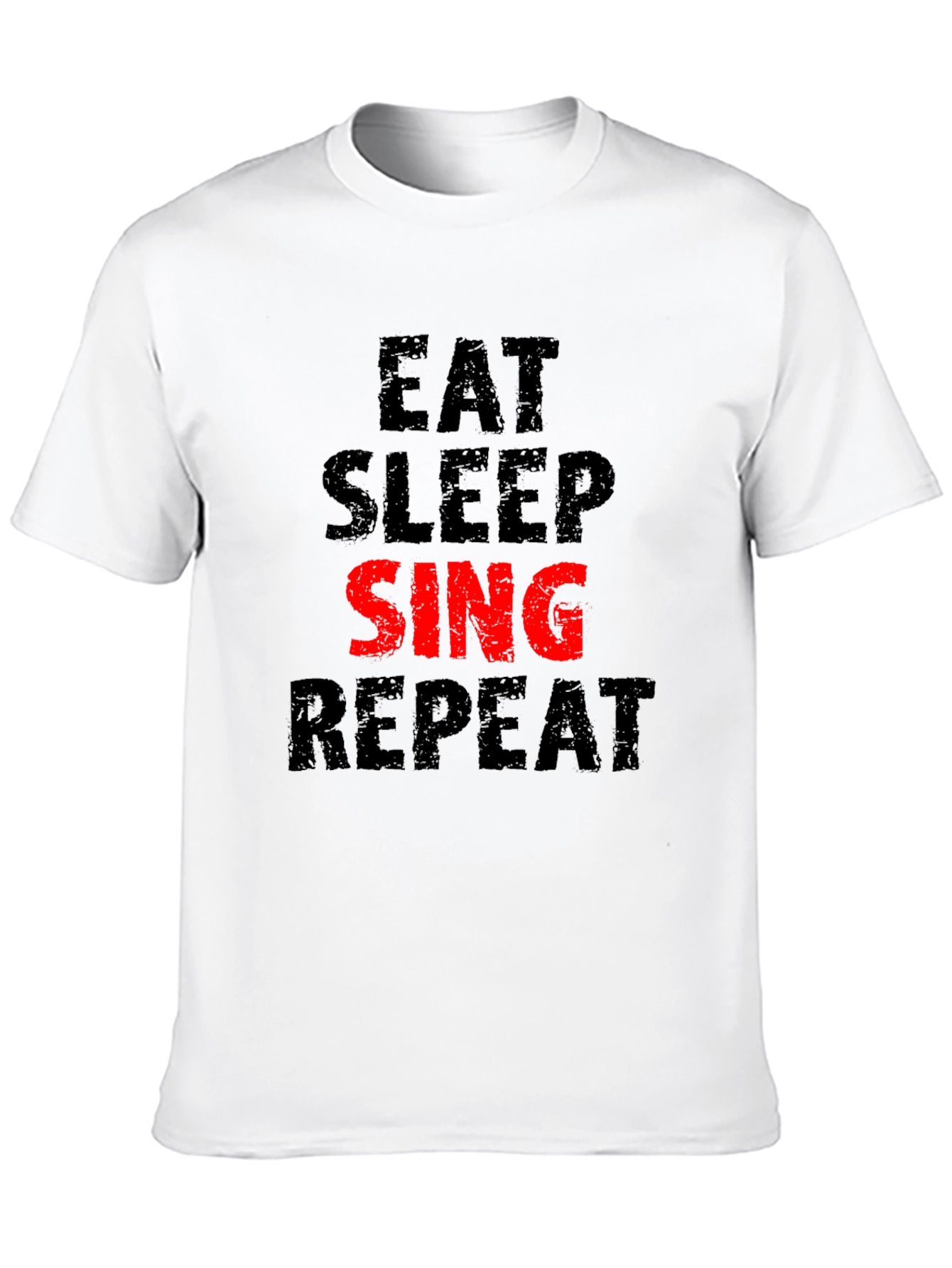 Eat Sleep Sing Repeat Black Graphic Tee