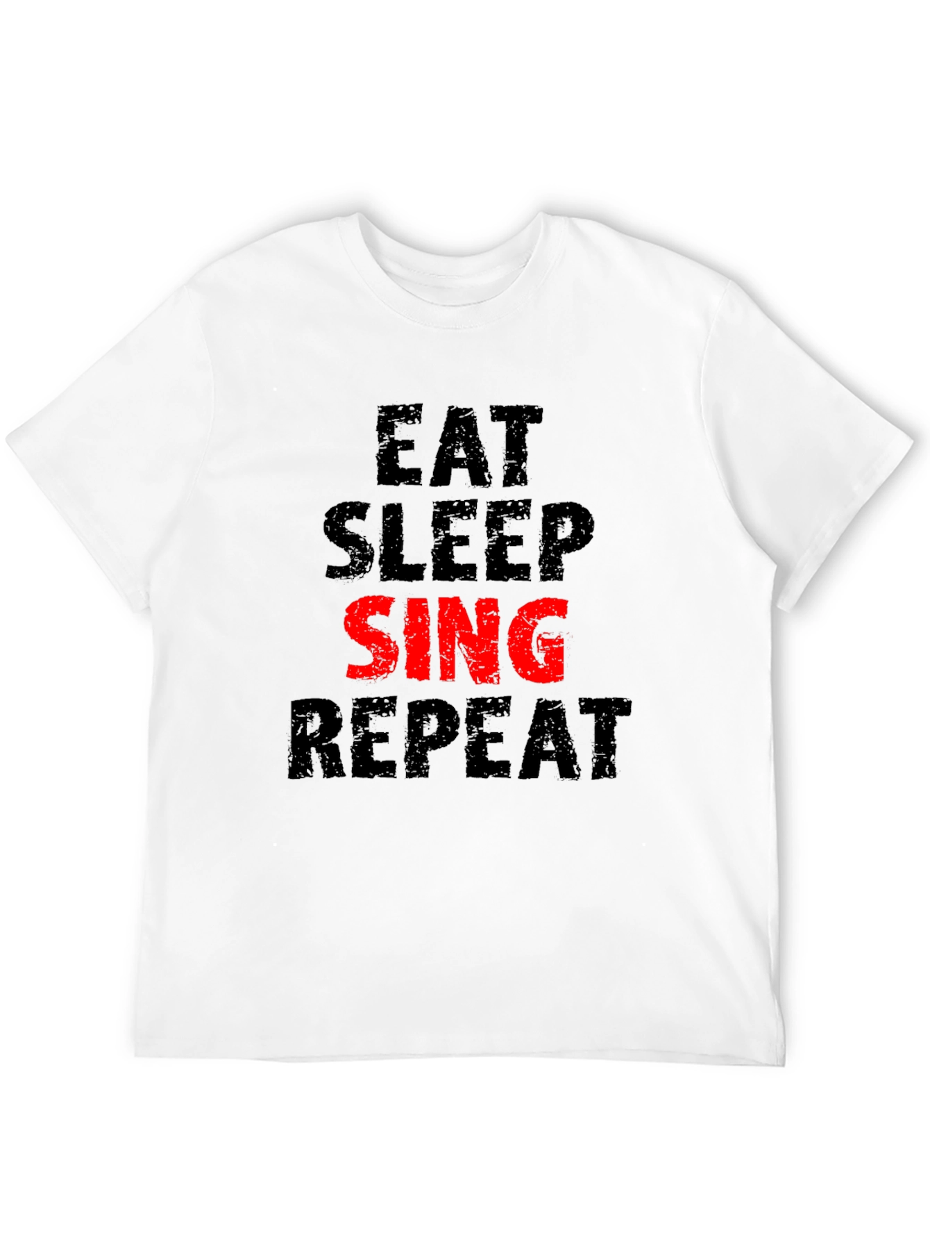 Eat Sleep Sing Repeat Black Graphic Tee