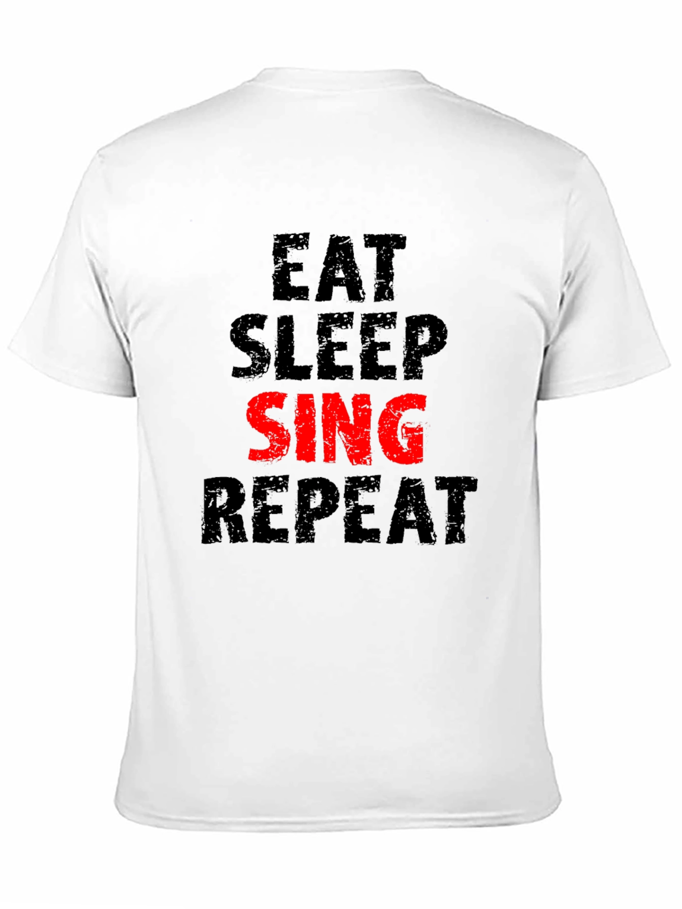 Eat Sleep Sing Repeat Black Graphic Tee