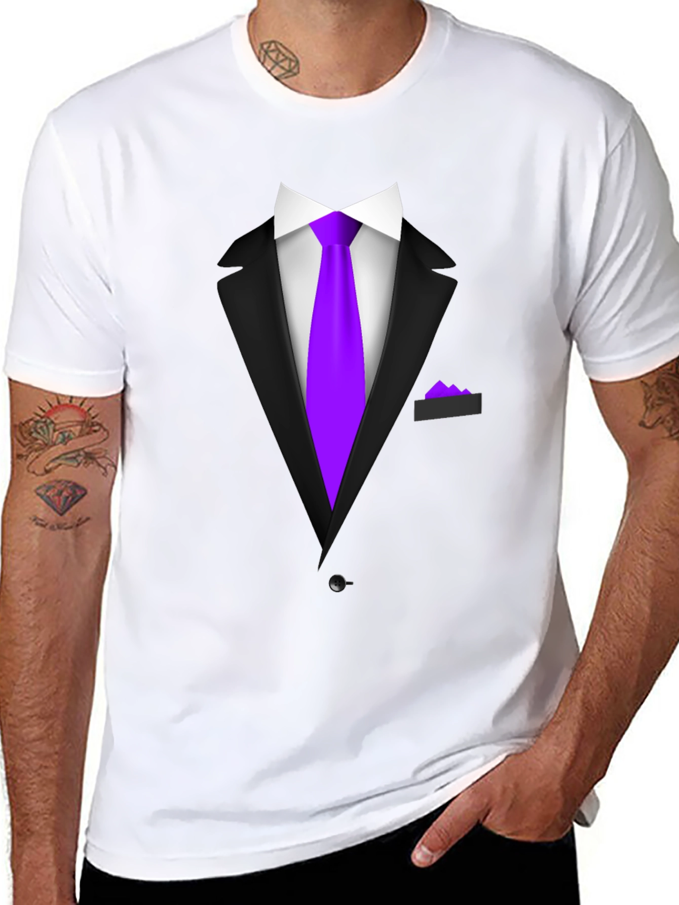 Suit & Tie Graphic Tee - Novelty Fashion