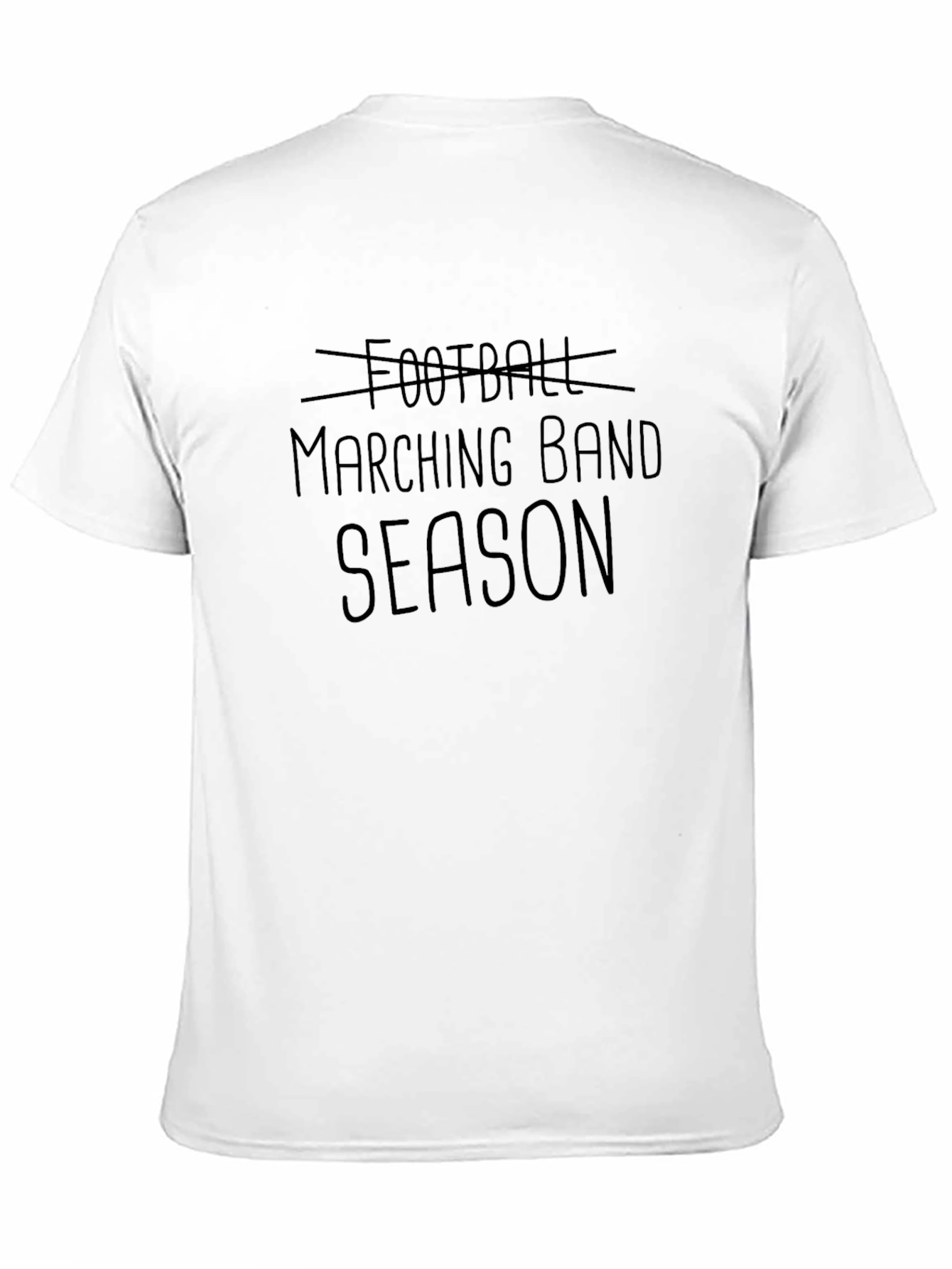 Marching Band Season T-Shirt - Black Crew Neck