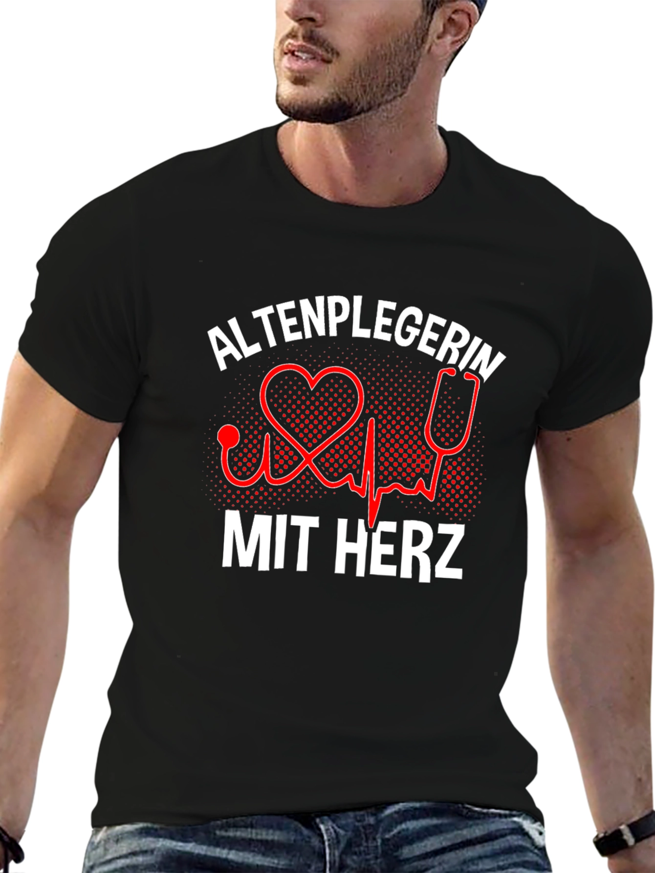 Altenpflegerin Mit Herz T-Shirt